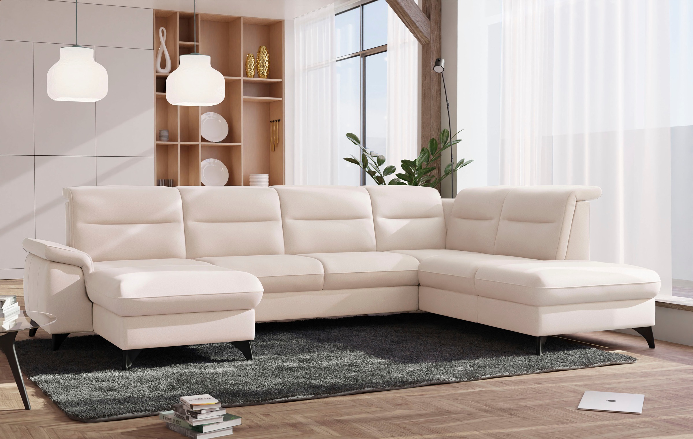 sit&more Wohnlandschaft "Astoria U-Form" wahlweise mit motorischer Relaxfunktion