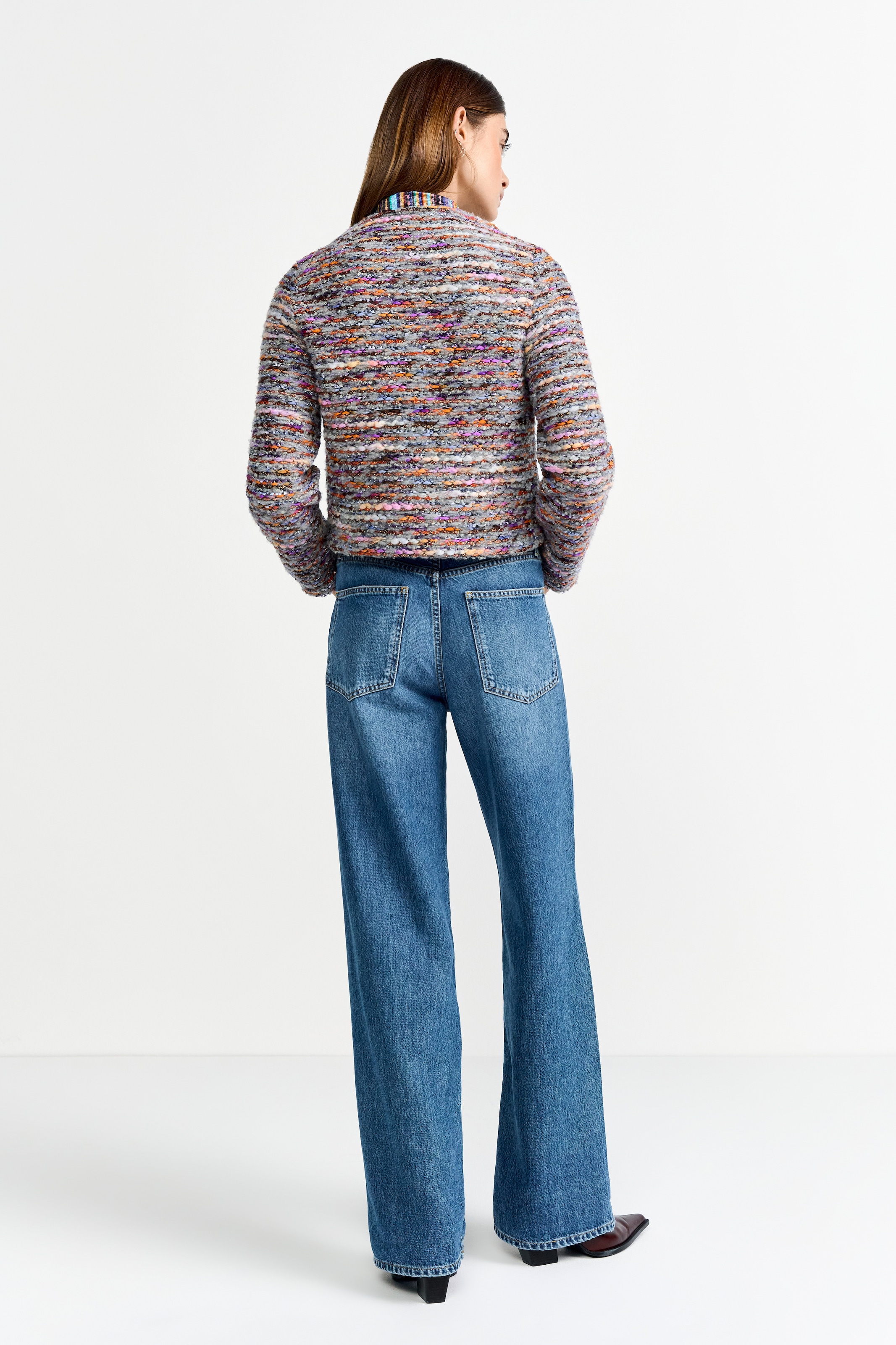 RICHROYAL Bouclèjacke, in Multicolor, gerade Form
