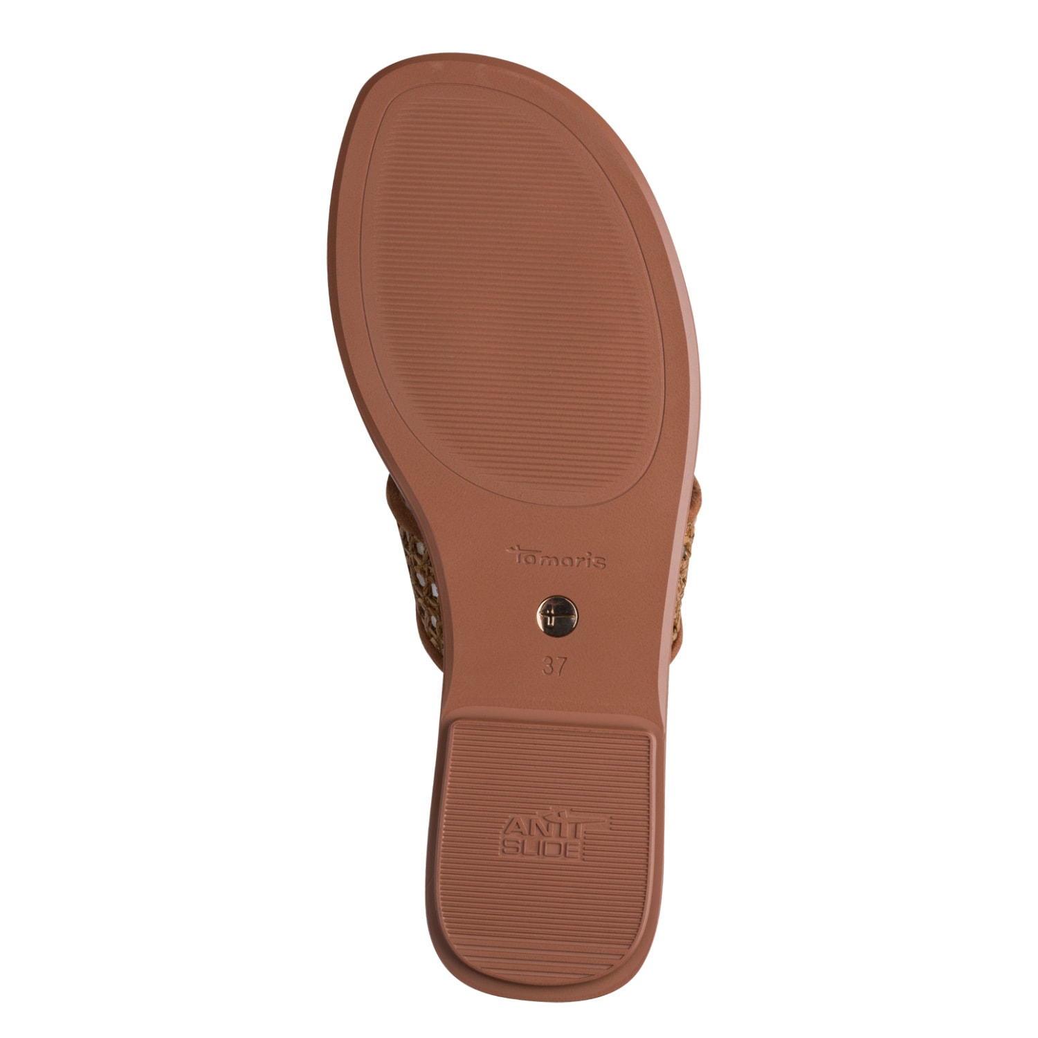 Tamaris Pantolette  Sommerschuh, Schlüpfschuh, Flat mit Baststickerei