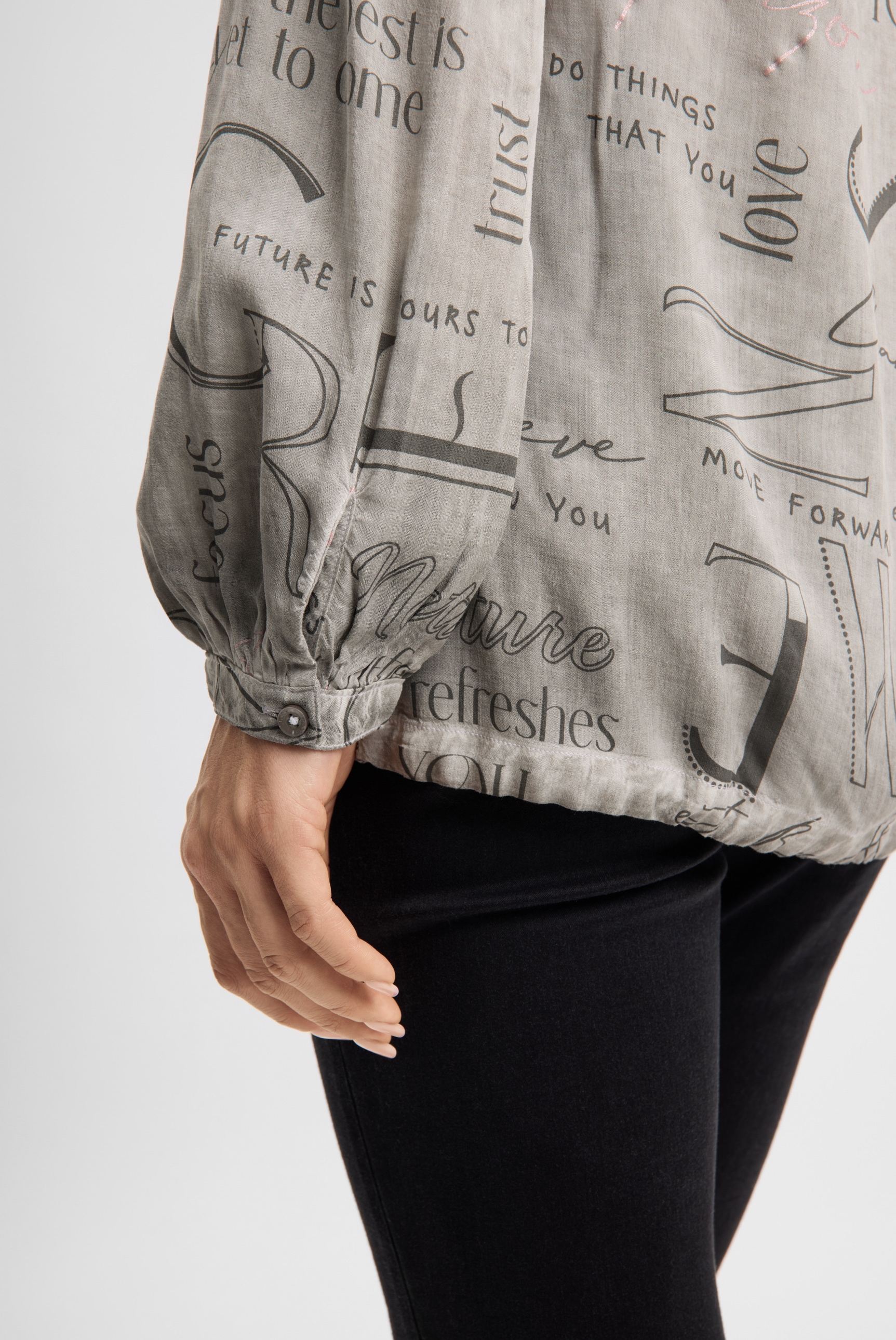 SOCCX Langarmbluse mit Tunnelzugband im Saum