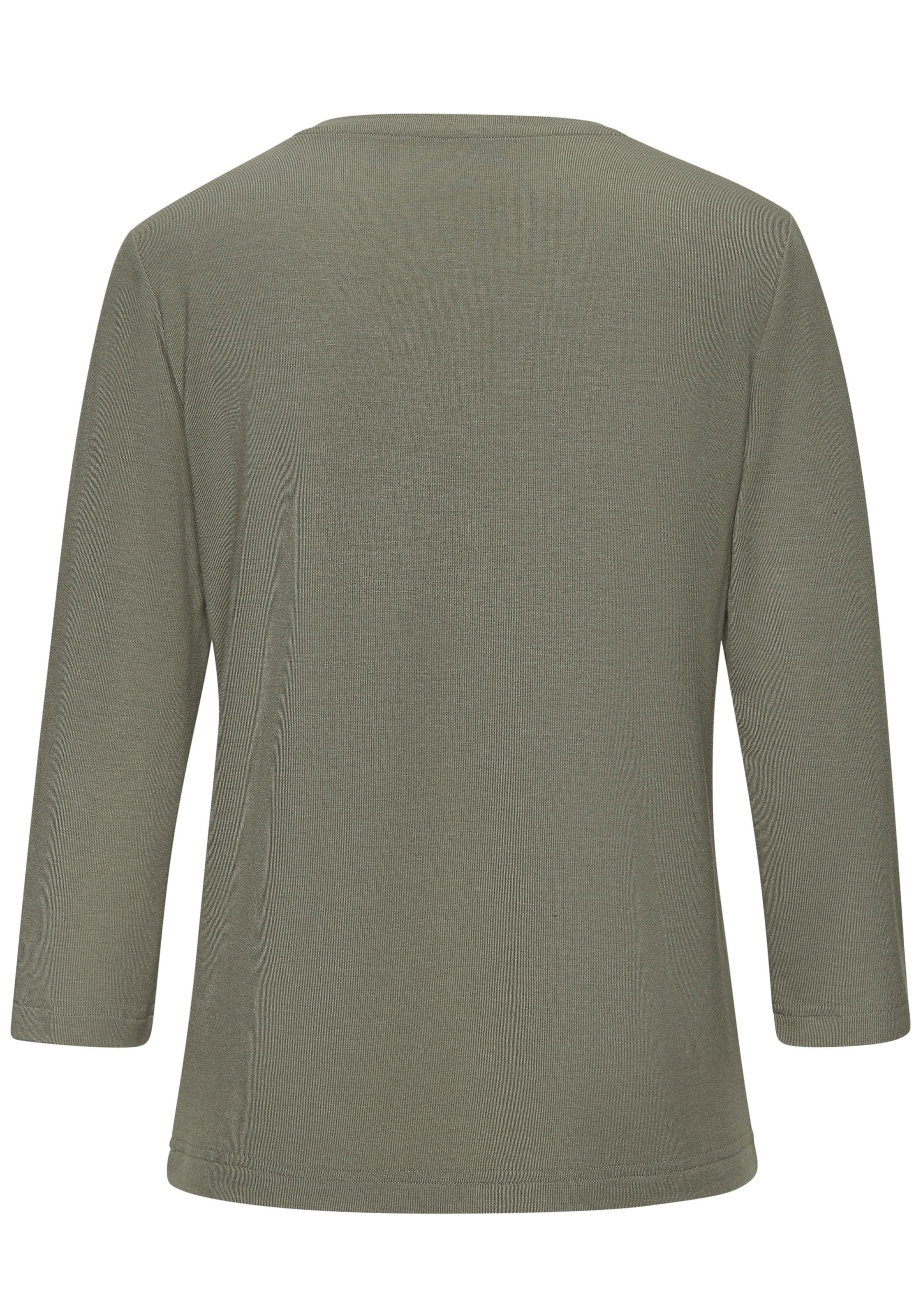 French Connection Women's 3/4 Sleeve Shirt Green Size 36/38 3