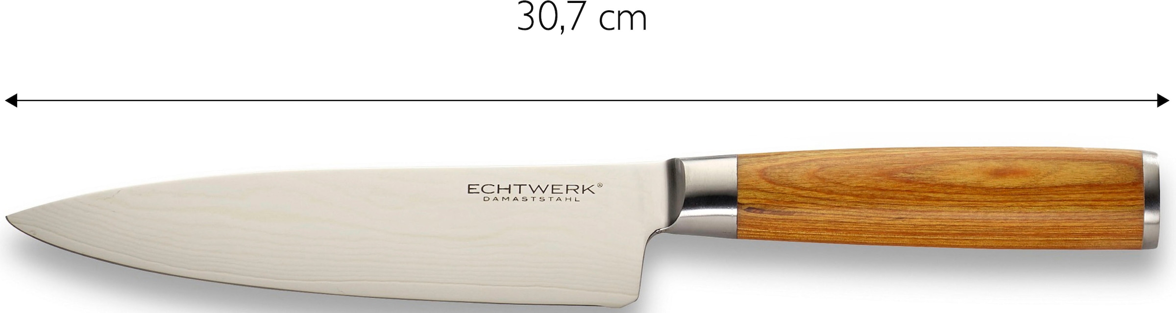 ECHTWERK Messer-Set »Damaszener« Küchenmesser-Set mit Holzgriffen in natürlicher Optik