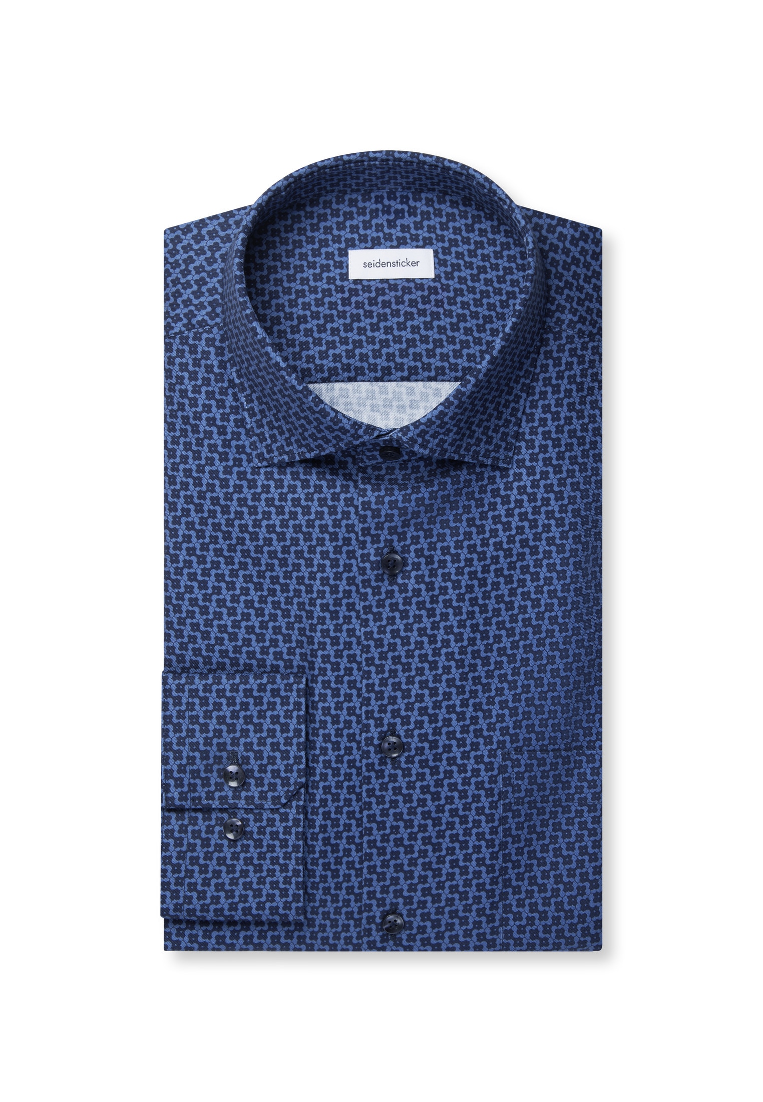 seidensticker Businesshemd »Schwarze Rose« Regular 1/1 Kentkragen Druck