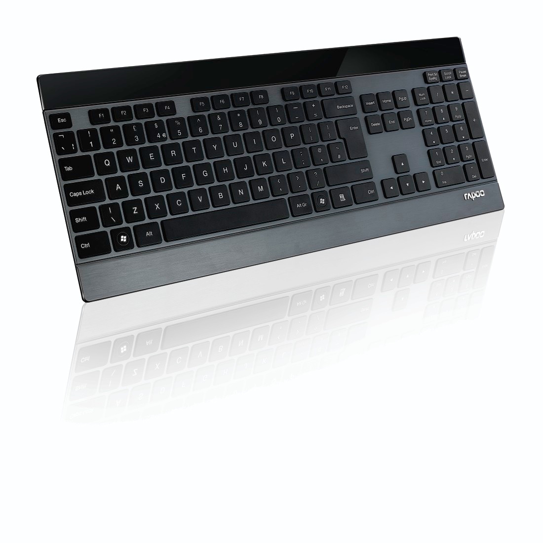 Rapoo Wireless-Tastatur »E9270P kabellose Tastatur, 5 GHz Verbindung«, (Lautstärkeregler-Ziffernblock)