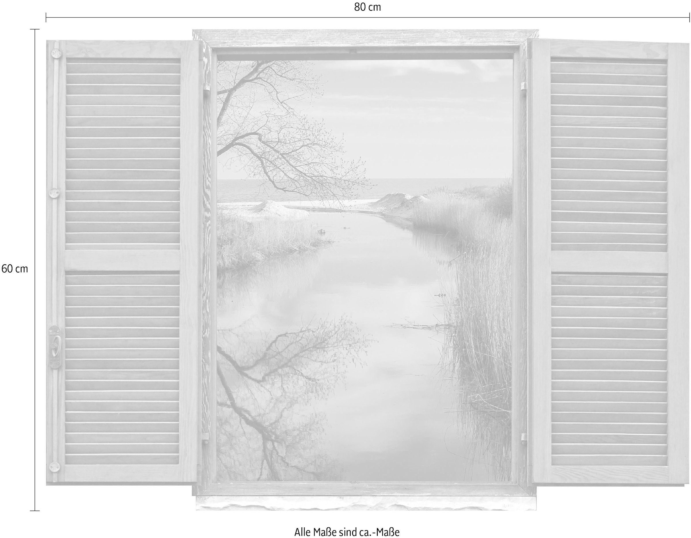 queence Wandtattoo »Fluss«, (1 St.), Wandsticker, Wandbild, selbstklebend, 3D, Fenster