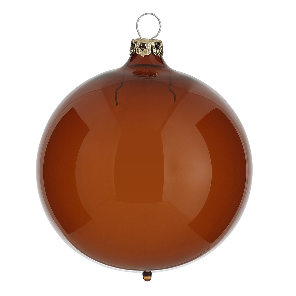Thüringer Glasdesign Weihnachtsbaumkugel »Transparent«, (Set, 6 St.)