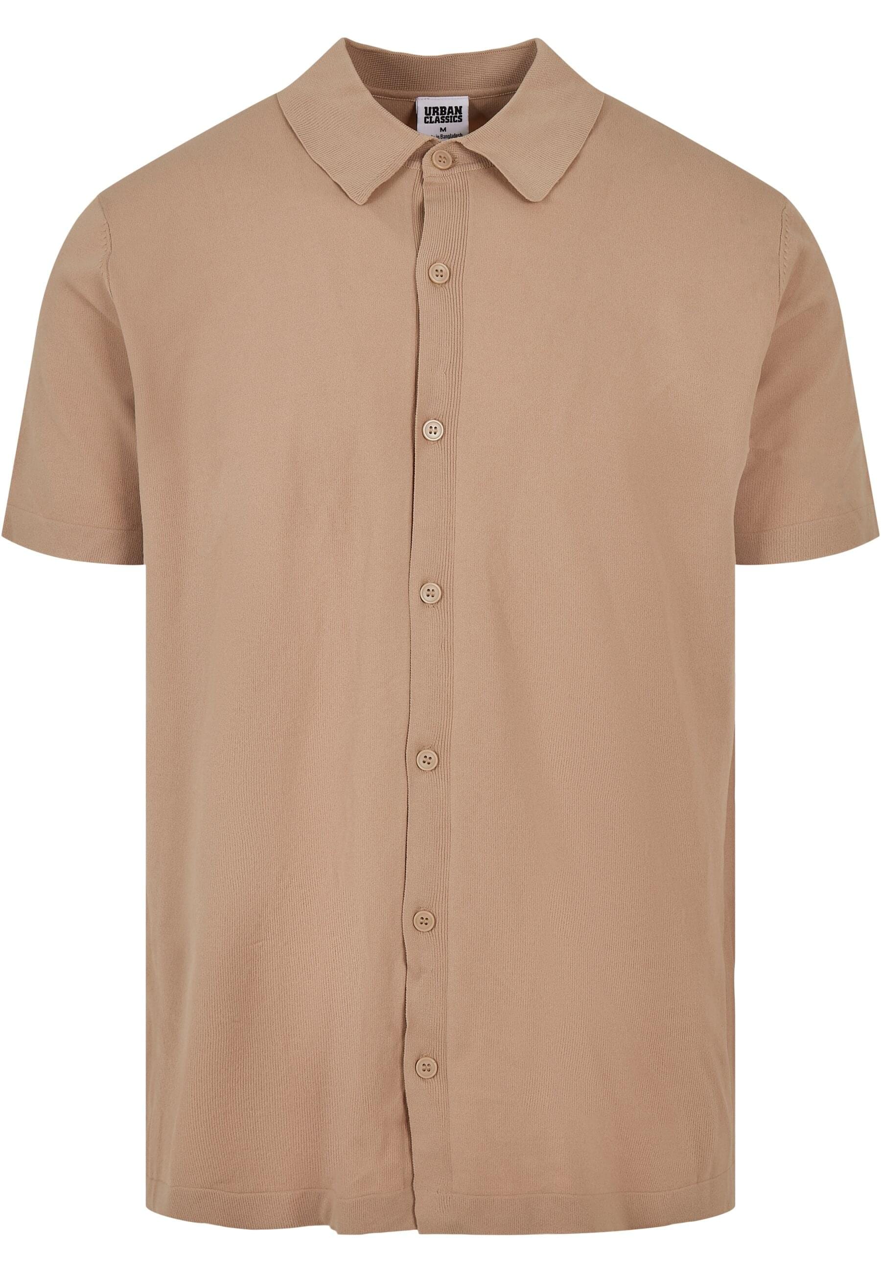 URBAN CLASSICS Langarmhemd "Urban Classics Herren Knitted Shirt" 1 Stk. tlg günstig online kaufen