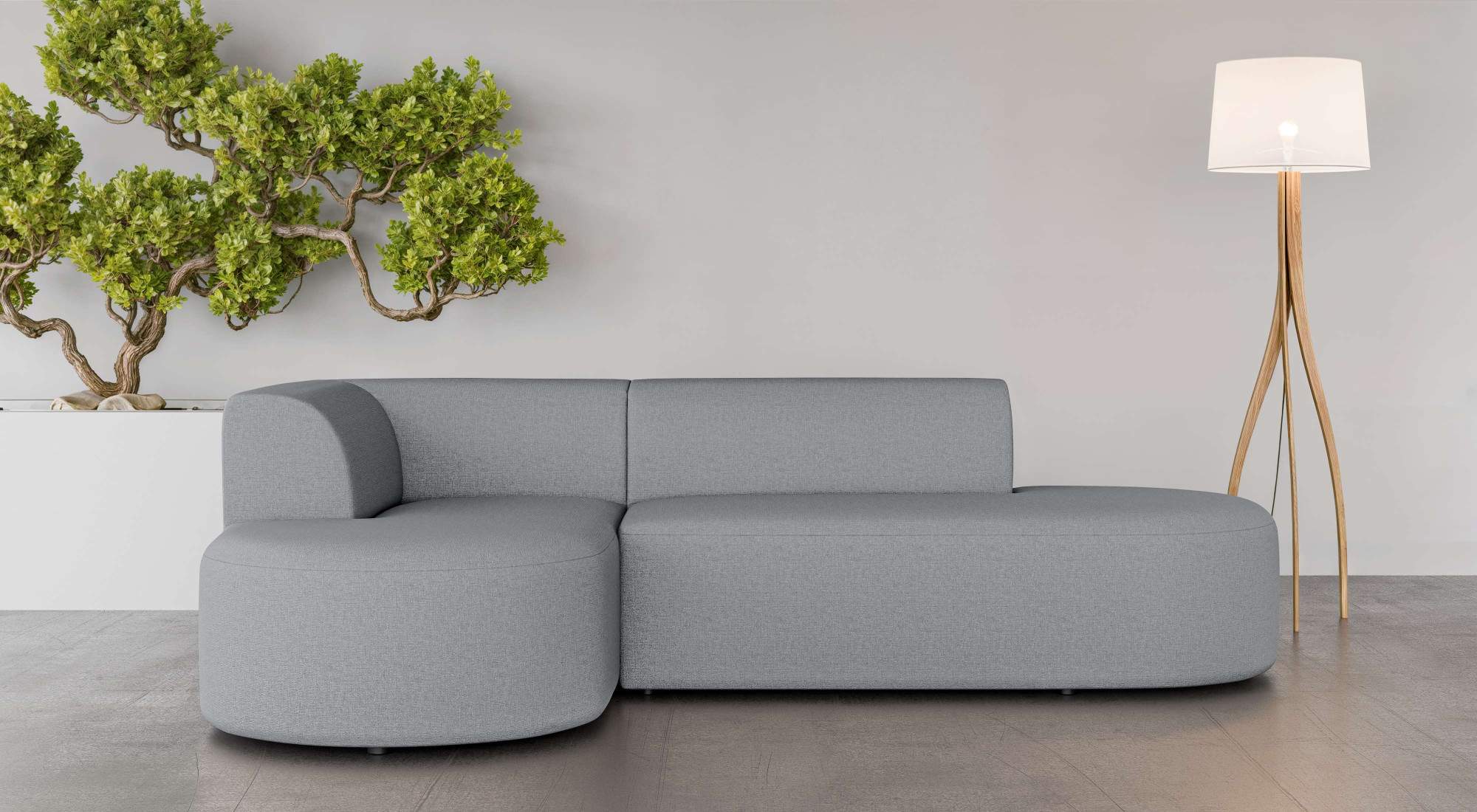 OTTO home Ecksofa "Ecksofa Tvinne mit Ottomane links oder rechts bestellbar" L-Form, mit Wellenunterfederung, BxTxH 260x170x73 cm