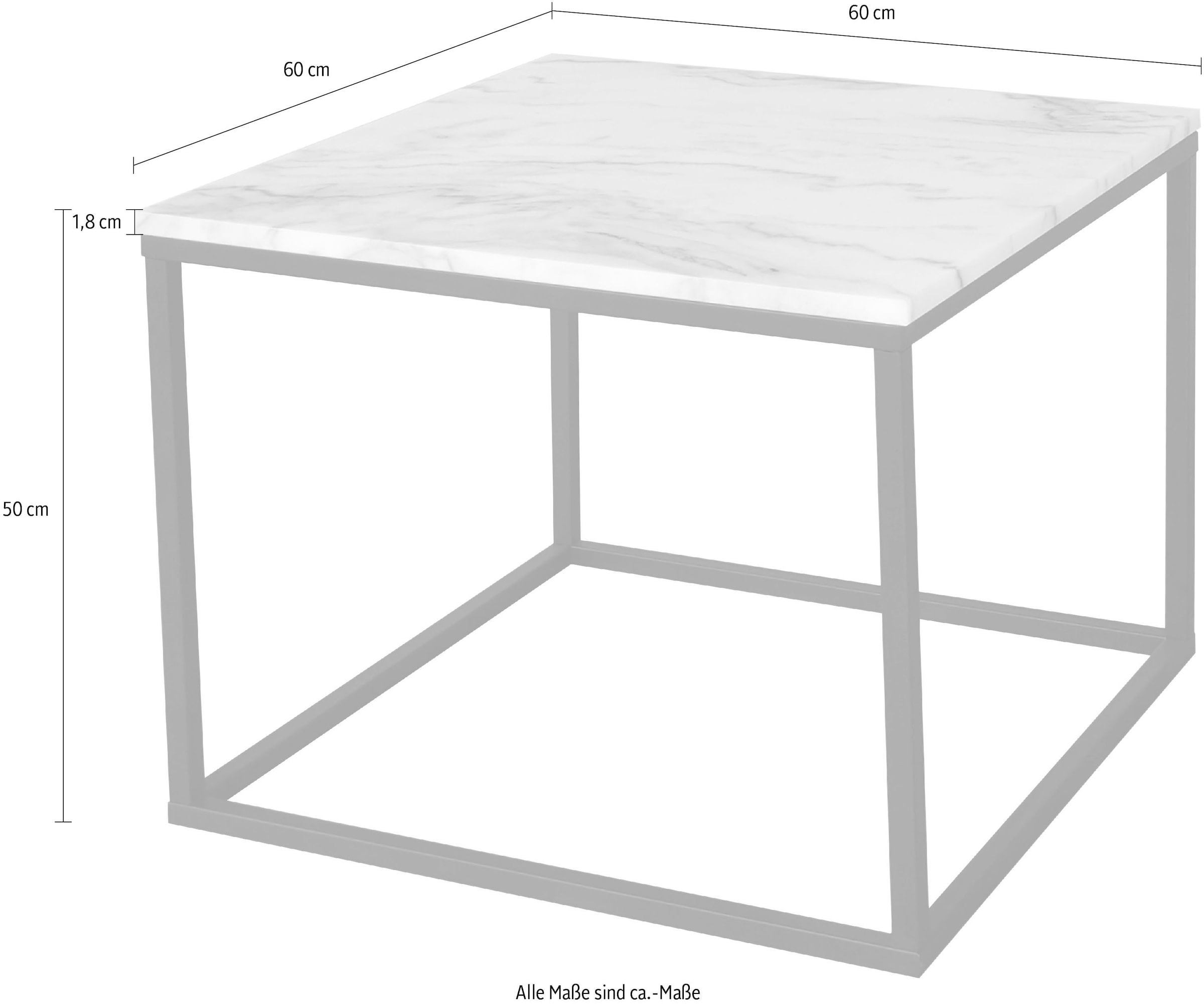 SIT Couchtisch, Marmortisch, quadratisch