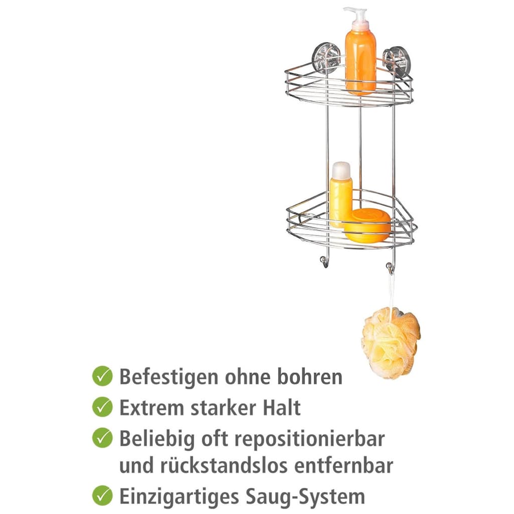 WENKO Duschablage »Vacuum-Loc 2 Etagen«, 2 Etagen