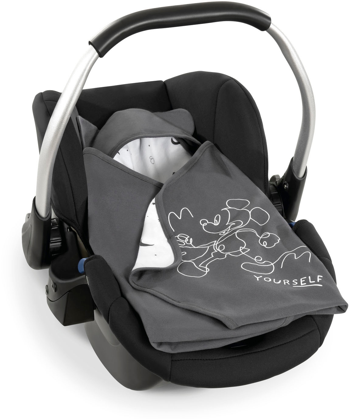 Hauck Babydecke »Baby Einschlagdecke, Snuggle N Dream Mickey Mouse Anthracite«, mit Kapuze