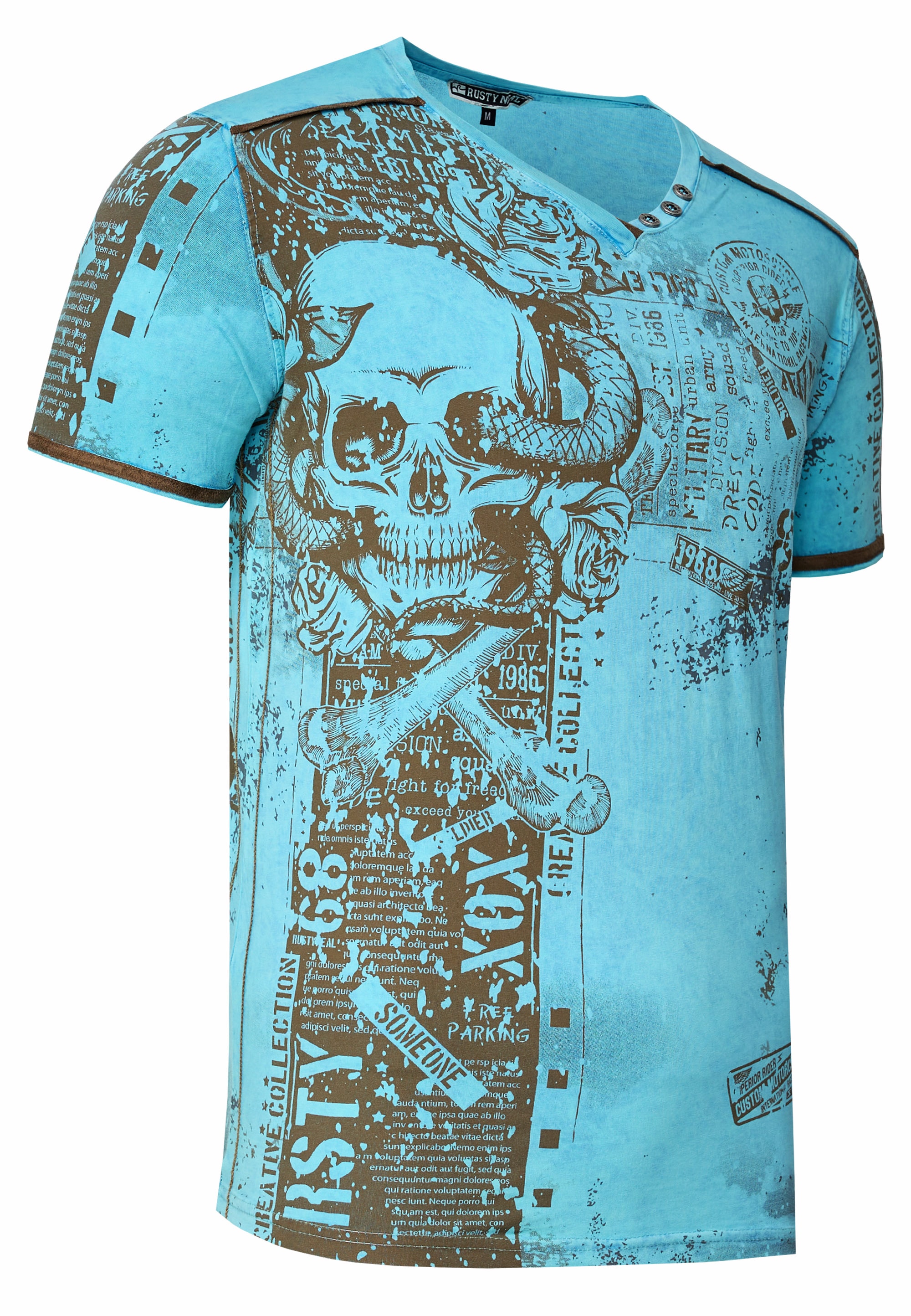 Rusty Neal T-Shirt »Rusty Neal T-Shirt«, mit coolem Allover-Print