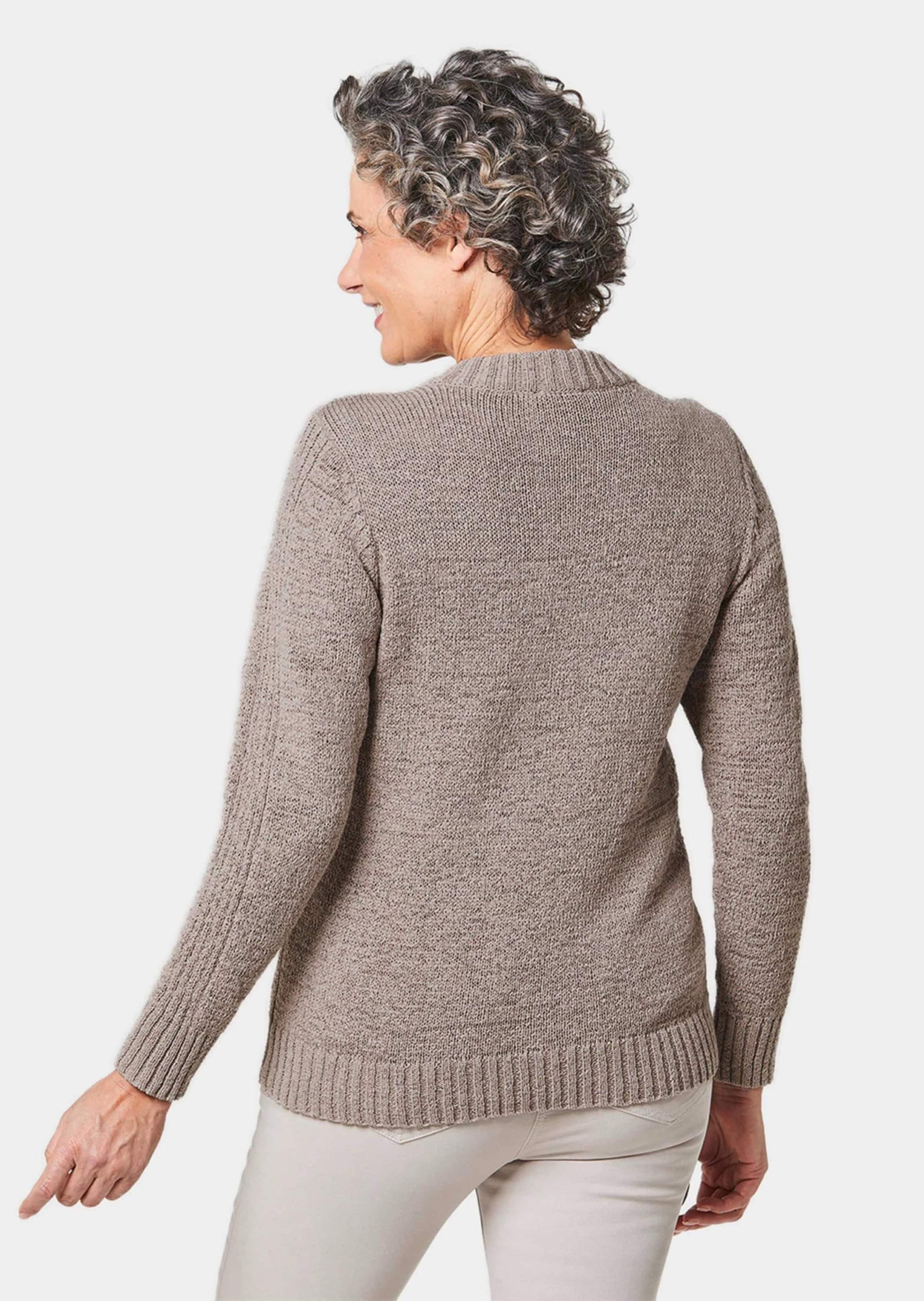 GOLDNER Strickjacke »Strickjacke Strickjacke aus Bändchengarn in schöner Melange-Optik«