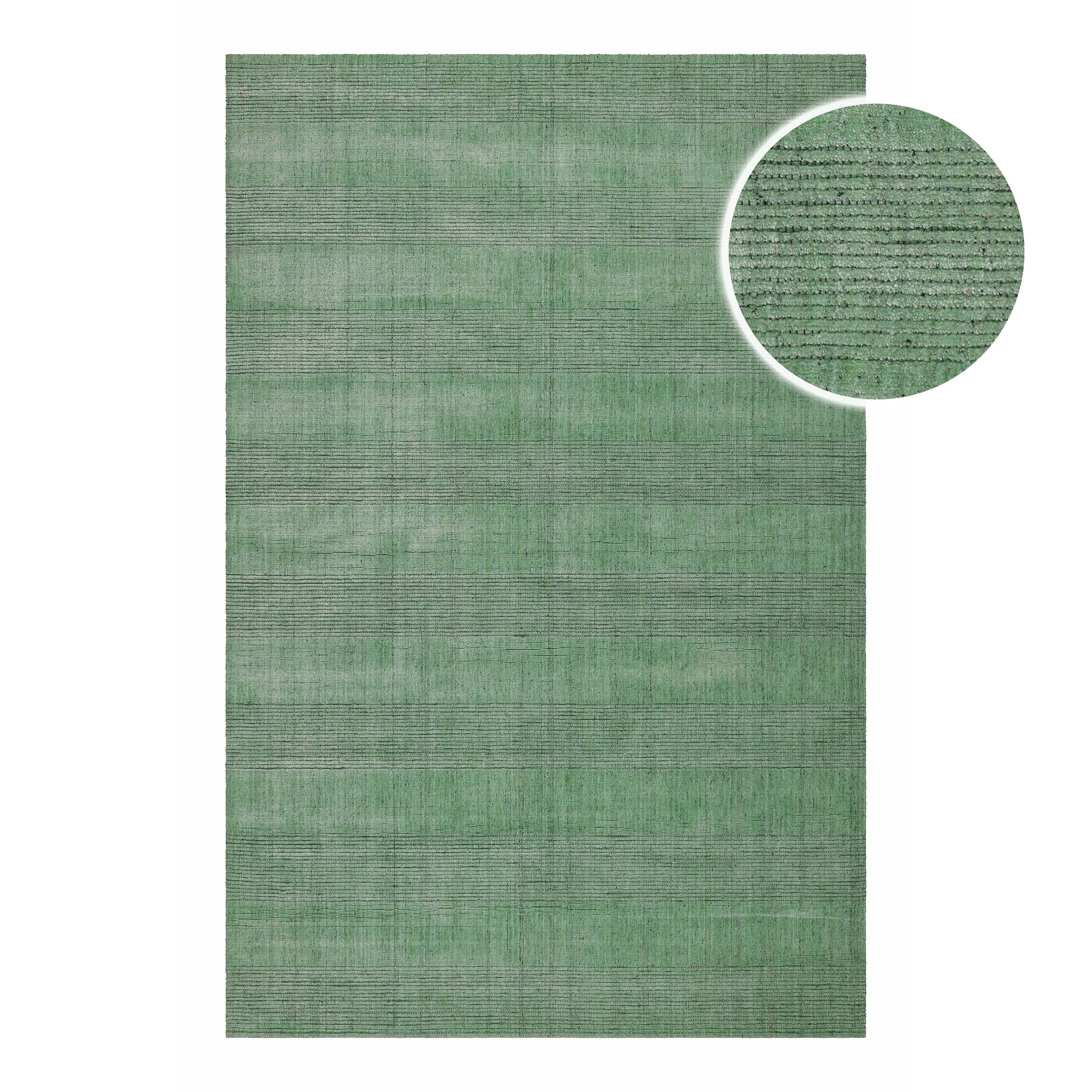 Wecon home Teppich "Seattle" rechteckig 11 mm Höhe Kurzflorteppich, handgewebt, TENCEL & Schurwolle, Streifen, Wohnzimmer