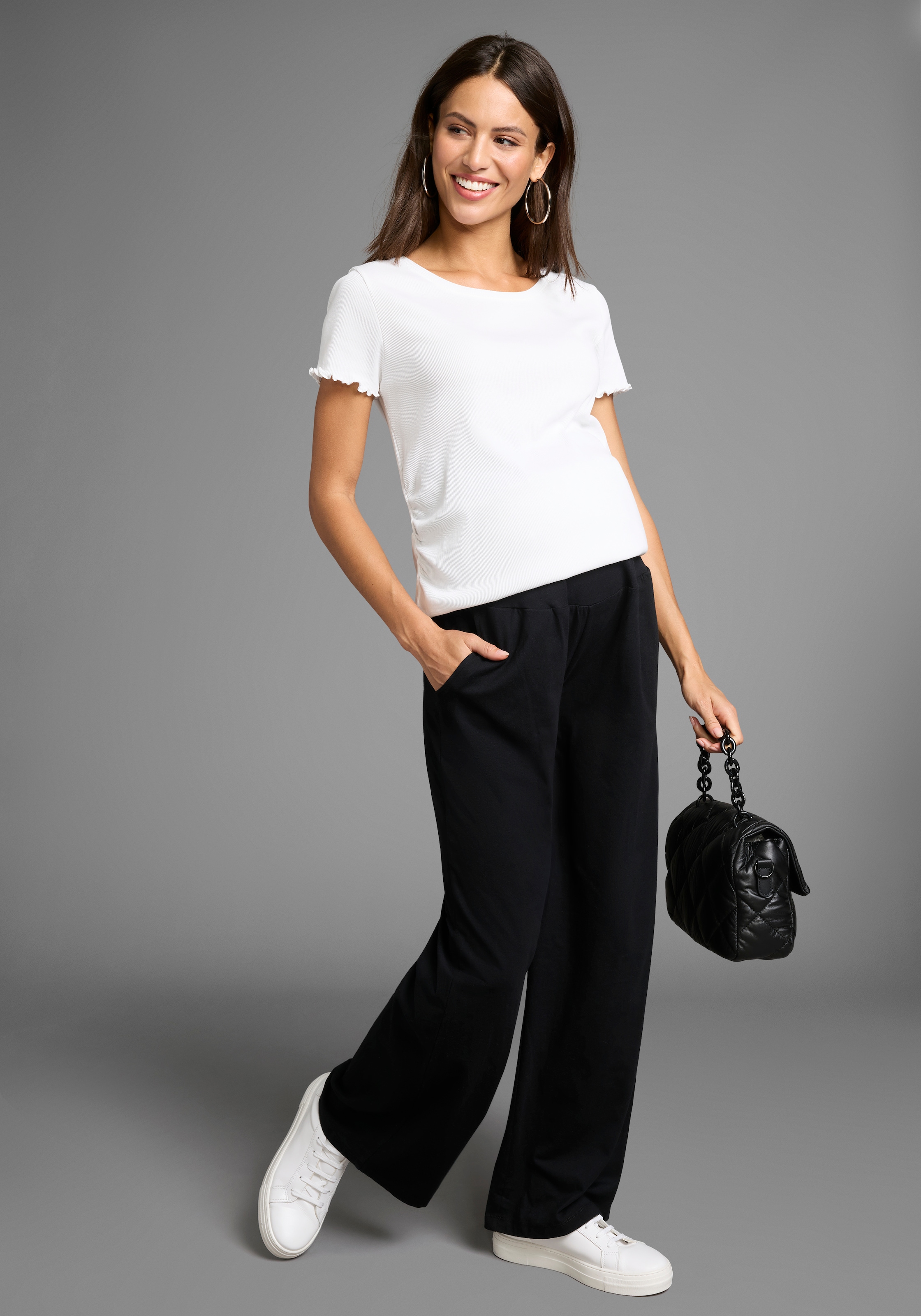 Neun Monate Umstandshose »Weiche Jersey-Hose«, Jersey-Hose für Schwangerschaft und Stillzeit