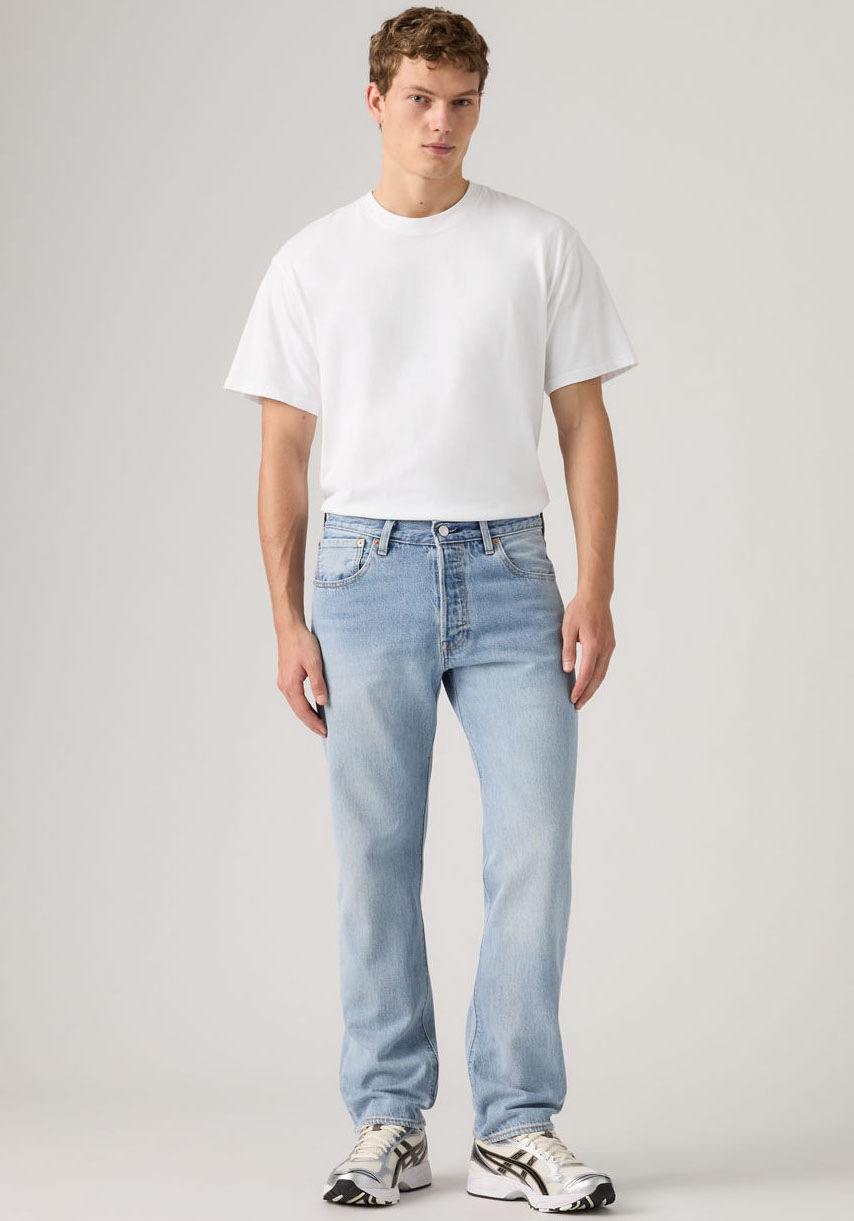 5-Pocket-Jeans LEVI'S "501 RELAXED", Herren, Gr. 30, Länge 32, four leaves, Denim/Jeans, Obermaterial: 100% Baumwolle, relaxed fit lang, Jeans 5-Pocket-Jeans 3