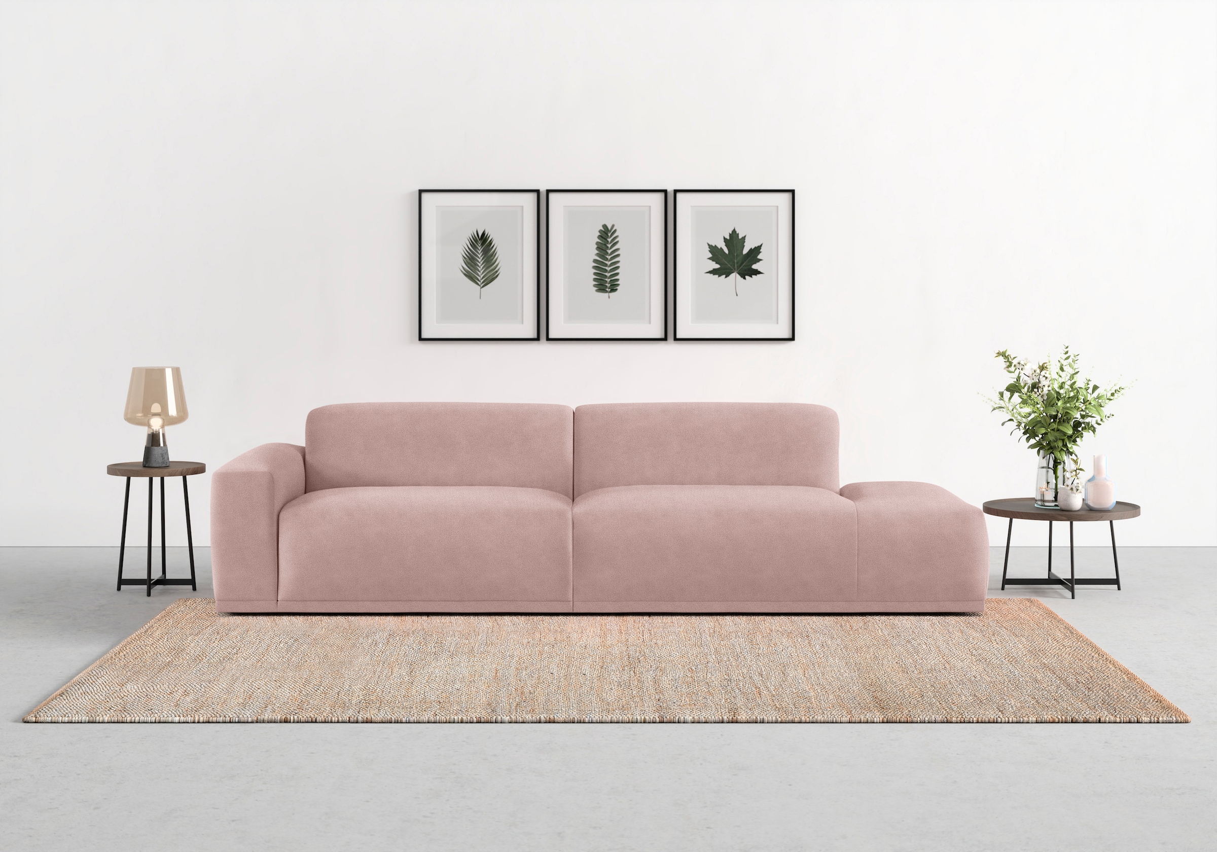 TRENDMANUFAKTUR Big-Sofa "Braga, mit hochwertigem Kaltschaum, Megasofa, in Cord erhältlich", modernes Big-Sofa, Couch mi