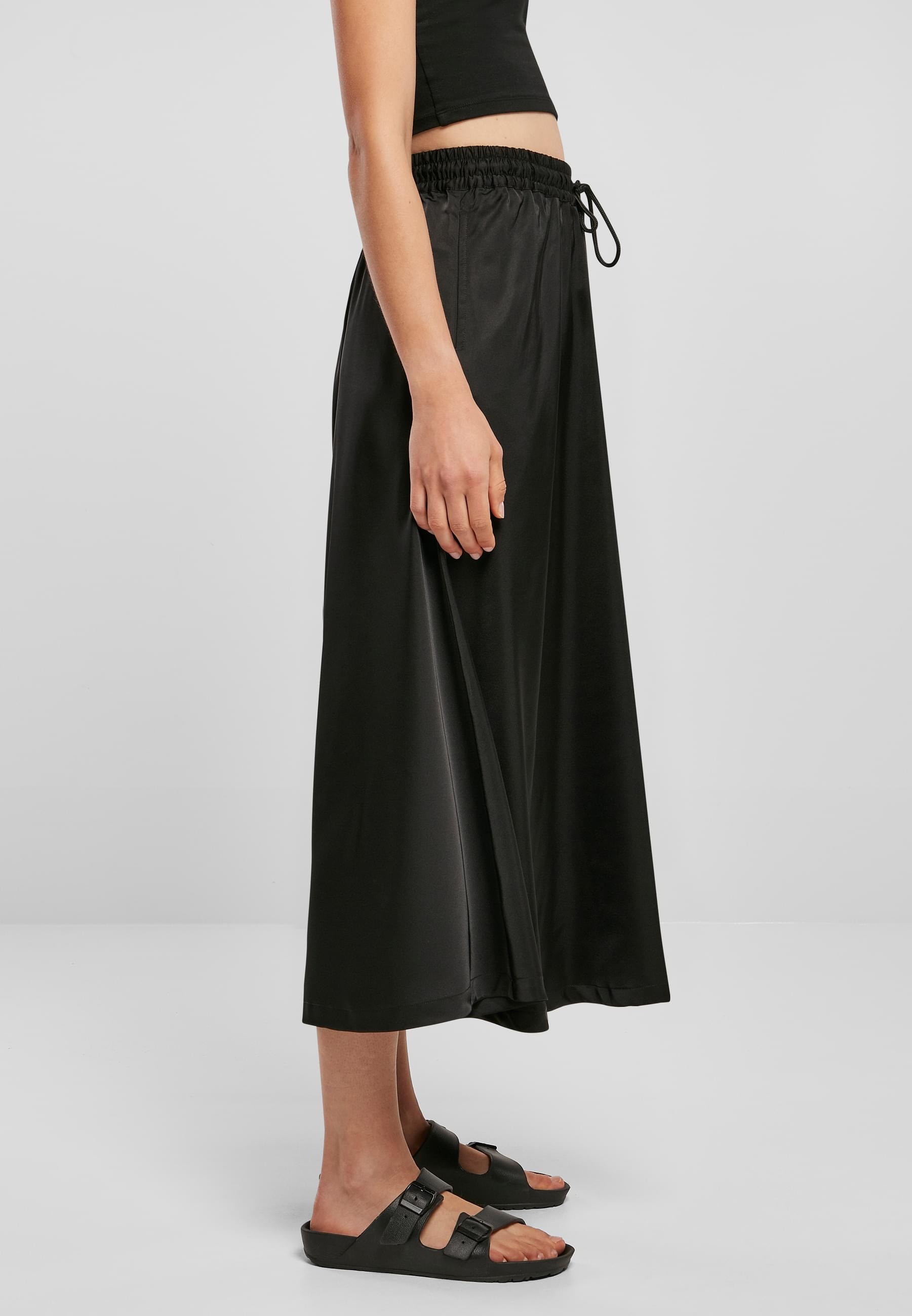 URBAN CLASSICS Sommerrock »Urban Classics Damen Ladies Satin Midi Skirt«, (1 tlg.)