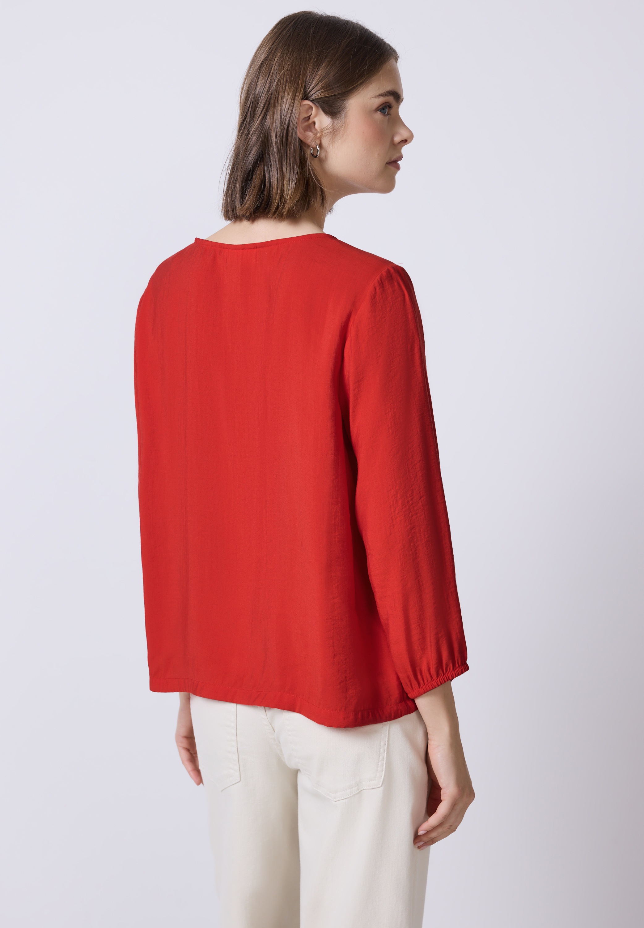 STREET ONE STUDIO Shirtbluse, mit Tunnelzug am Saum günstig online kaufen