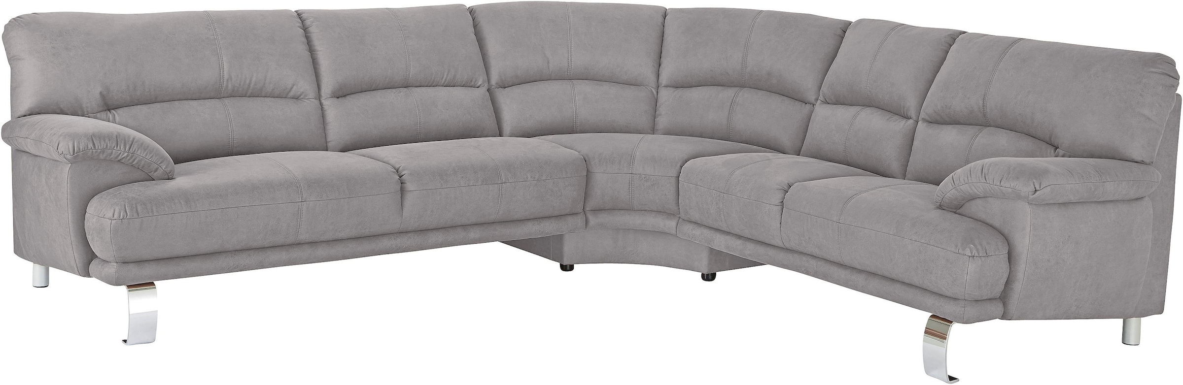 TRENDMANUFAKTUR Ecksofa »Cecilia II, in italienischen Design, bequem, hoher Sitzkomfort, L-Form«, extrabreite Armlehnen für noch mehr Sitzkomfort