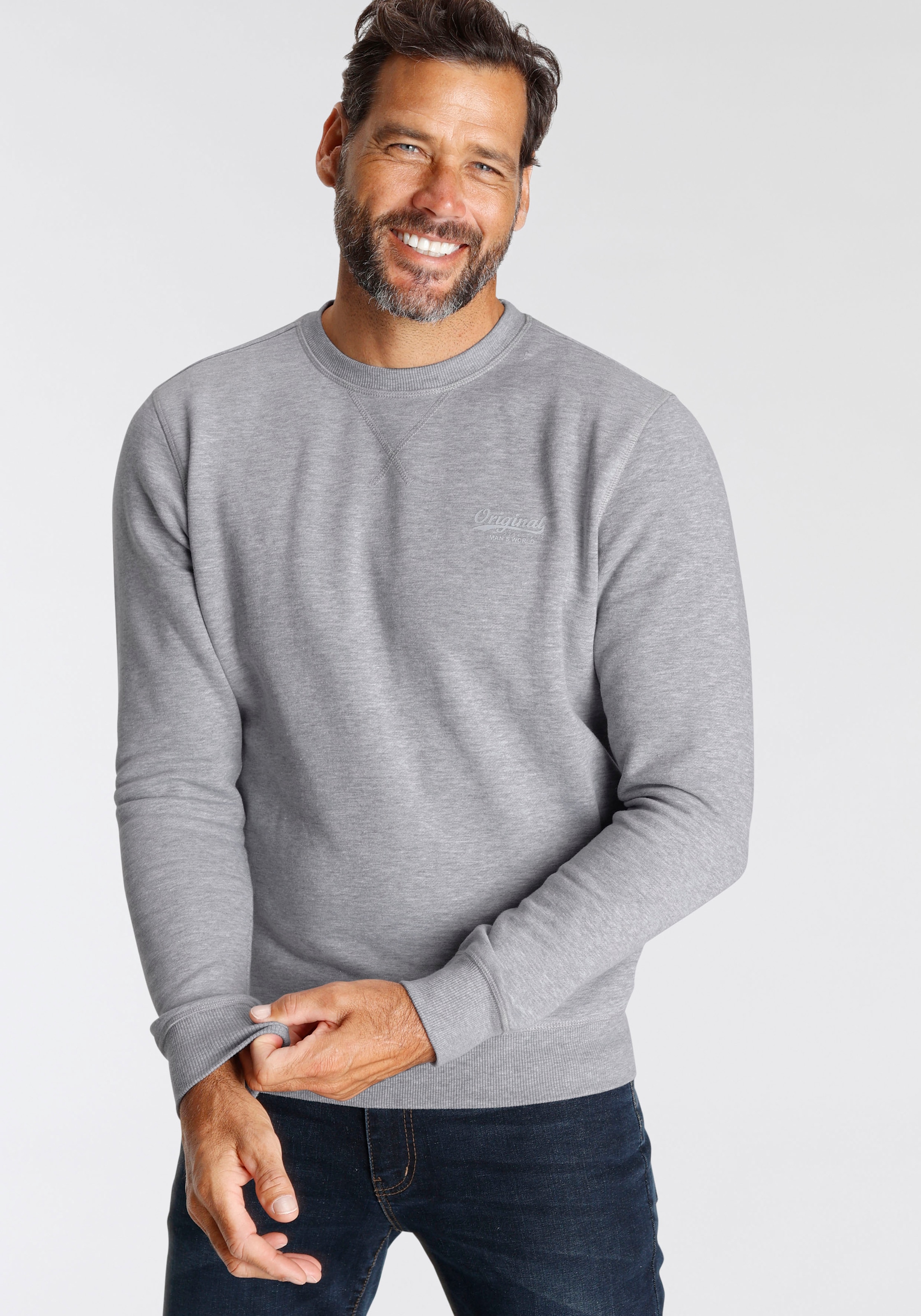 Mans World Sweatshirt "in vielen Top Farben Perfekt für Alltag, Freizeit und Büro", Premium Bestseller mit klarer Passform - Starke Preis Leistung