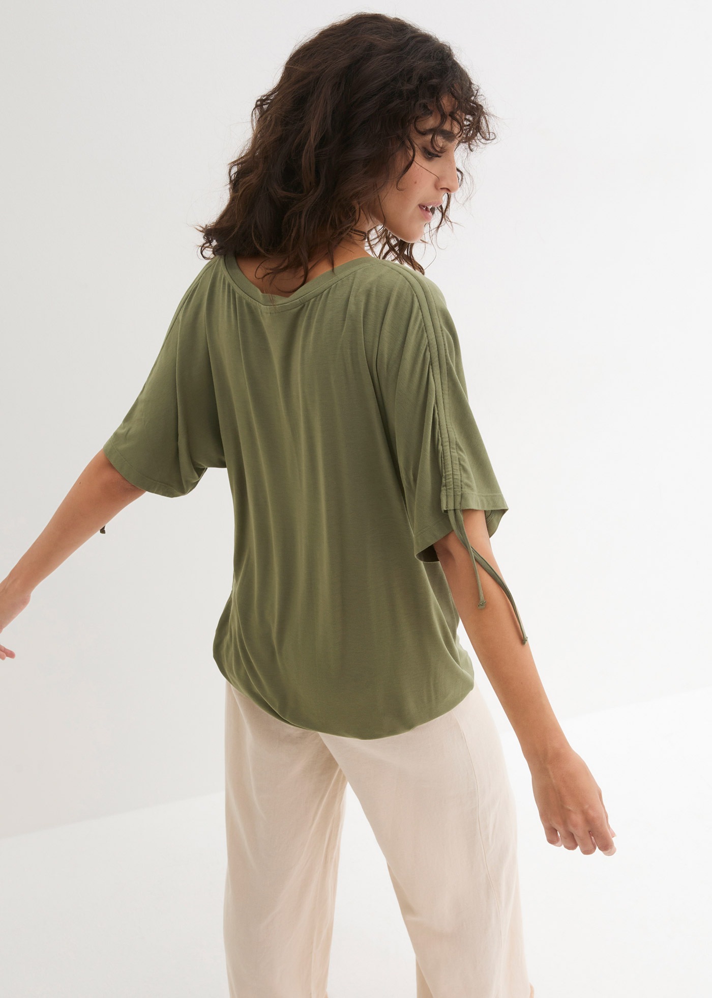 bonprix T-Shirt Shirt aus fließender Viskose günstig online kaufen