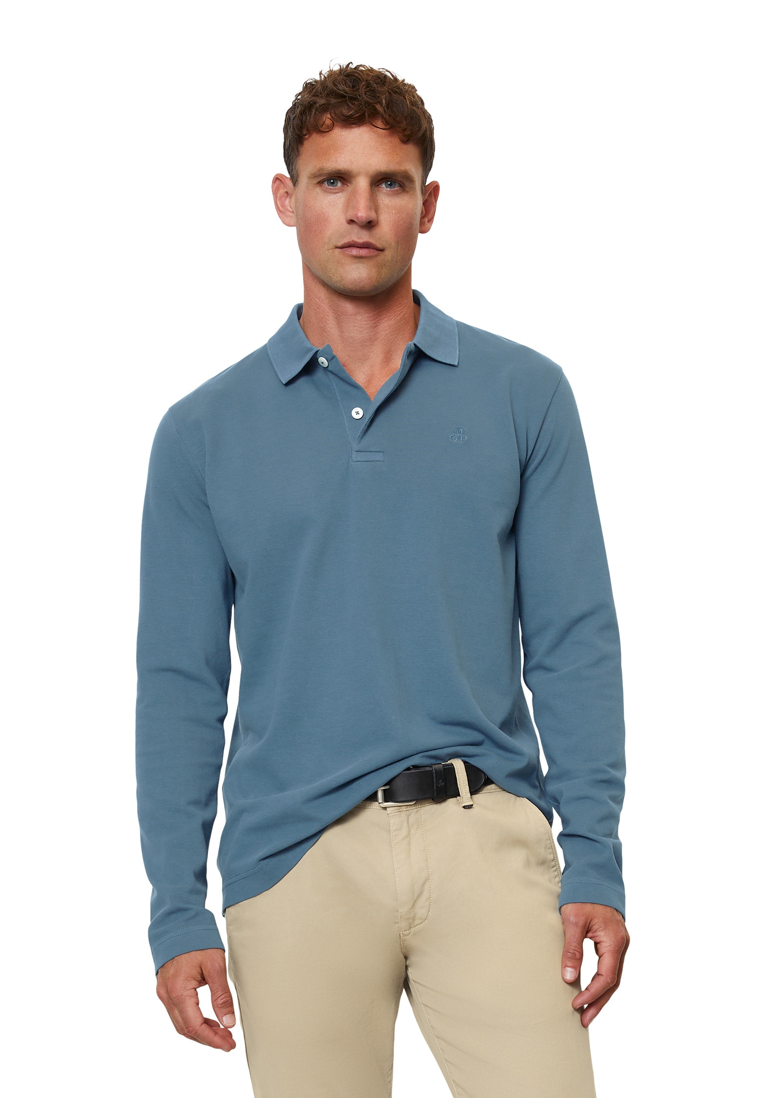 Elasthan« ▷ Langarm-Poloshirt Marc »aus BAUR mit | kaufen O\'Polo Bio-Baumwolle