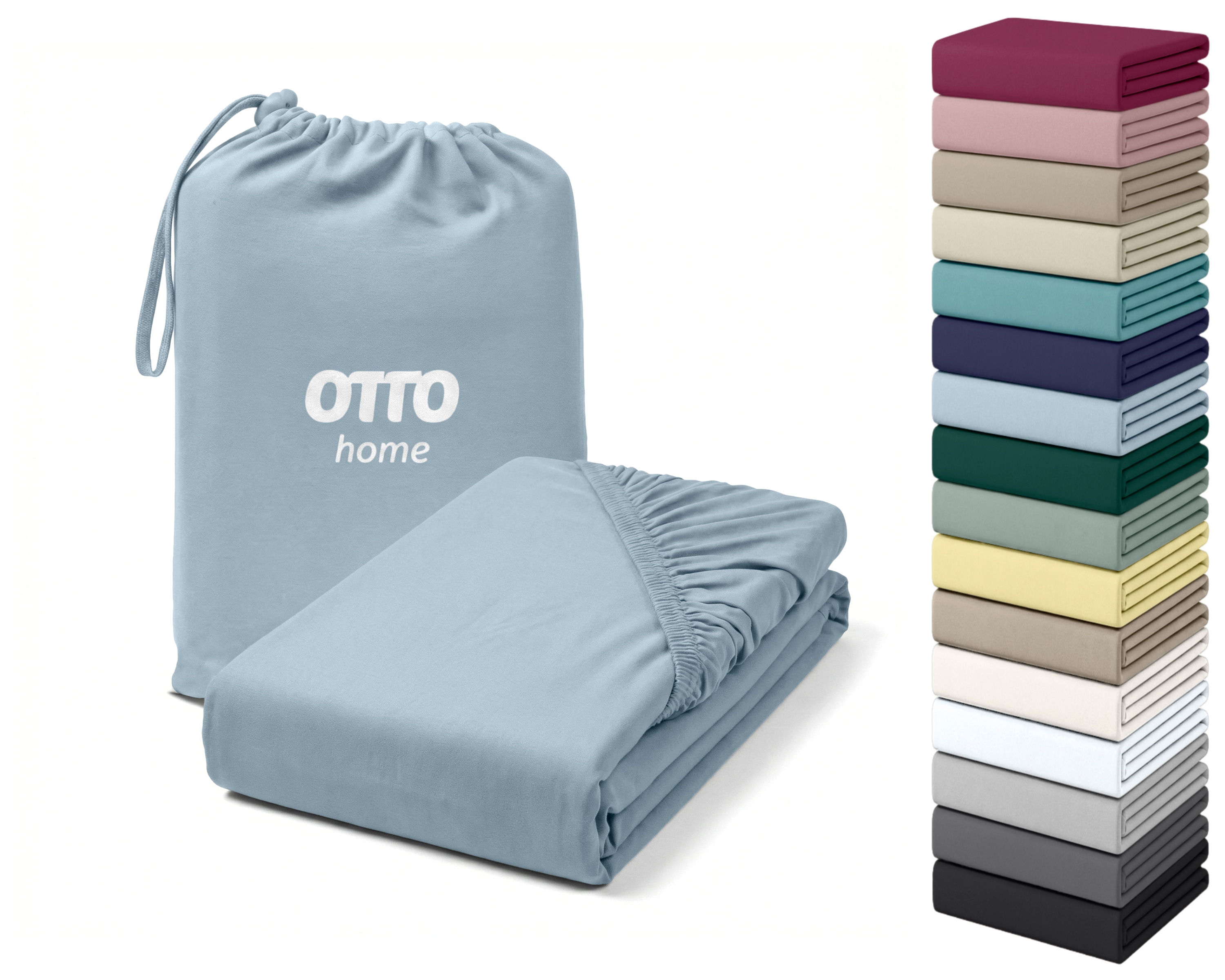 OTTO home Spannbettlaken "Cremona, Basic & Premium Qualität mit Elasthan" Bettlaken für Matratzen von 20-25 cm Höhe, 96% Baumwolle & 4% Elasthan