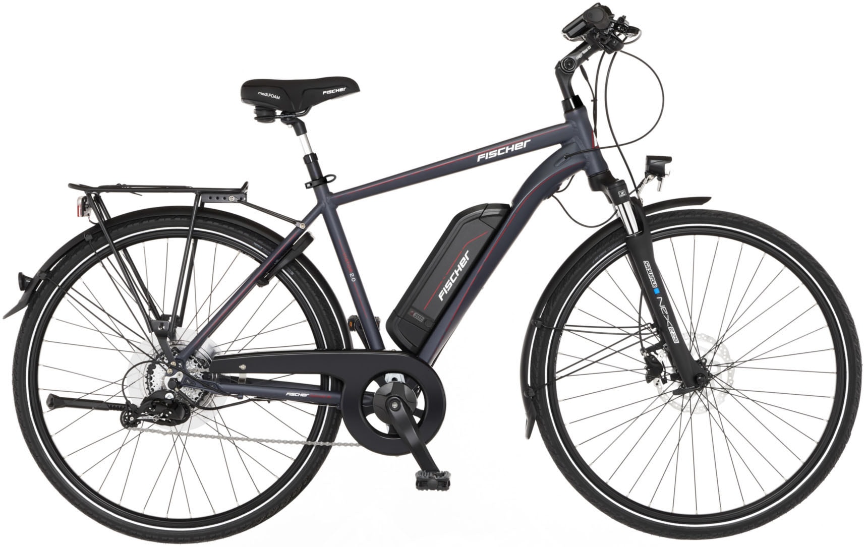 FISCHER Fahrrad E-Bike »VIATOR 2.0 Herren 422«, 8 Gang, Shimano, Acera, Pedelec, Elektrofahrrad für Herren, Trekkingrad