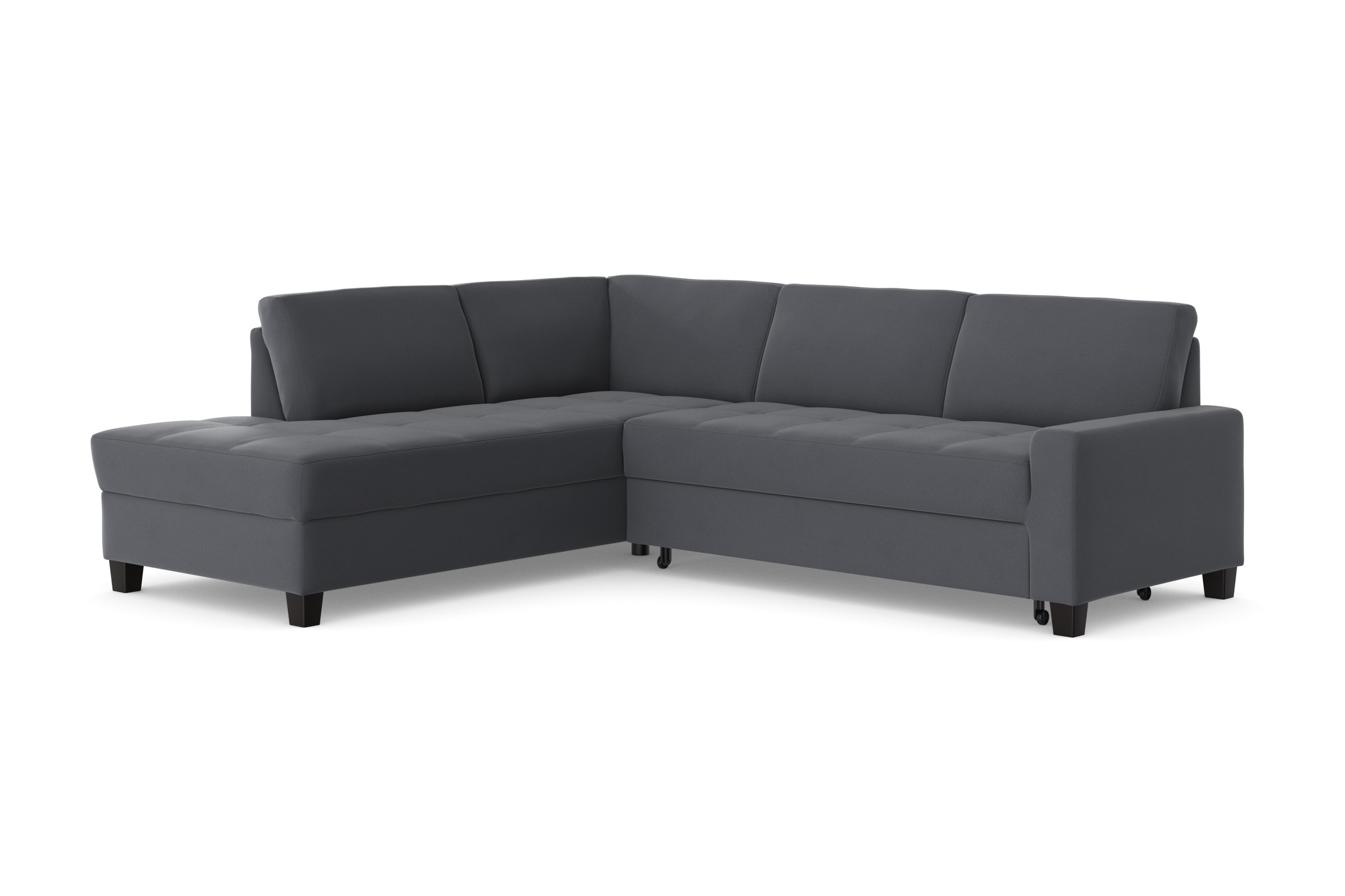 DOMO collection Ecksofa »Florentina zeitlos und elegant, Sitznähte als Designelement, L-Form«, wahlweise mit Bettfunktion, mit Kontrastnaht, Komfortsitzhöhe 47cm