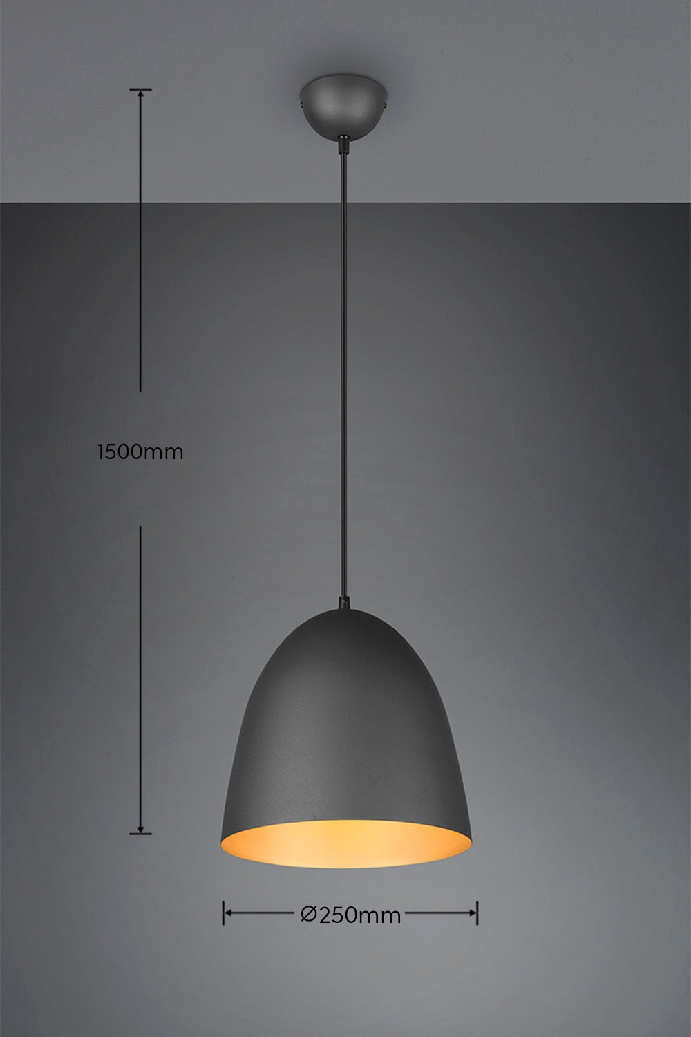 REALITY Leuchten Pendelleuchte »Tilda« E27 1 Stk. warmweiß - kaltweiß elegante Hängelampe, max 150cm höhenverstellbar, exkl 1xE27 max 40W