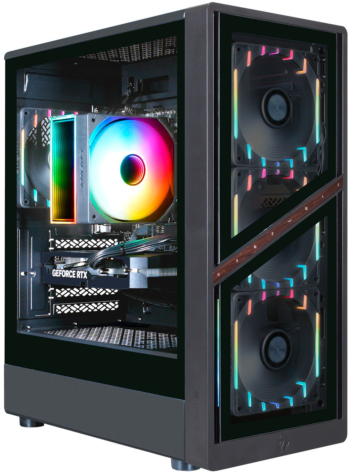 GAMEMAX Gaming-PC-Komplettsystem »MegaDeal AERIS GB 8131 AMD Ryzen 7 5700X 32GB 1TB SSD RTX 5060Ti« 32 ″ AMD Ryzen 7 GeForce RTX 5060 Ti 32 GB RAM 1.000 GB SSD Windows 11 + MSI MAG 32C6X Curved Monitor 80cm (32")
