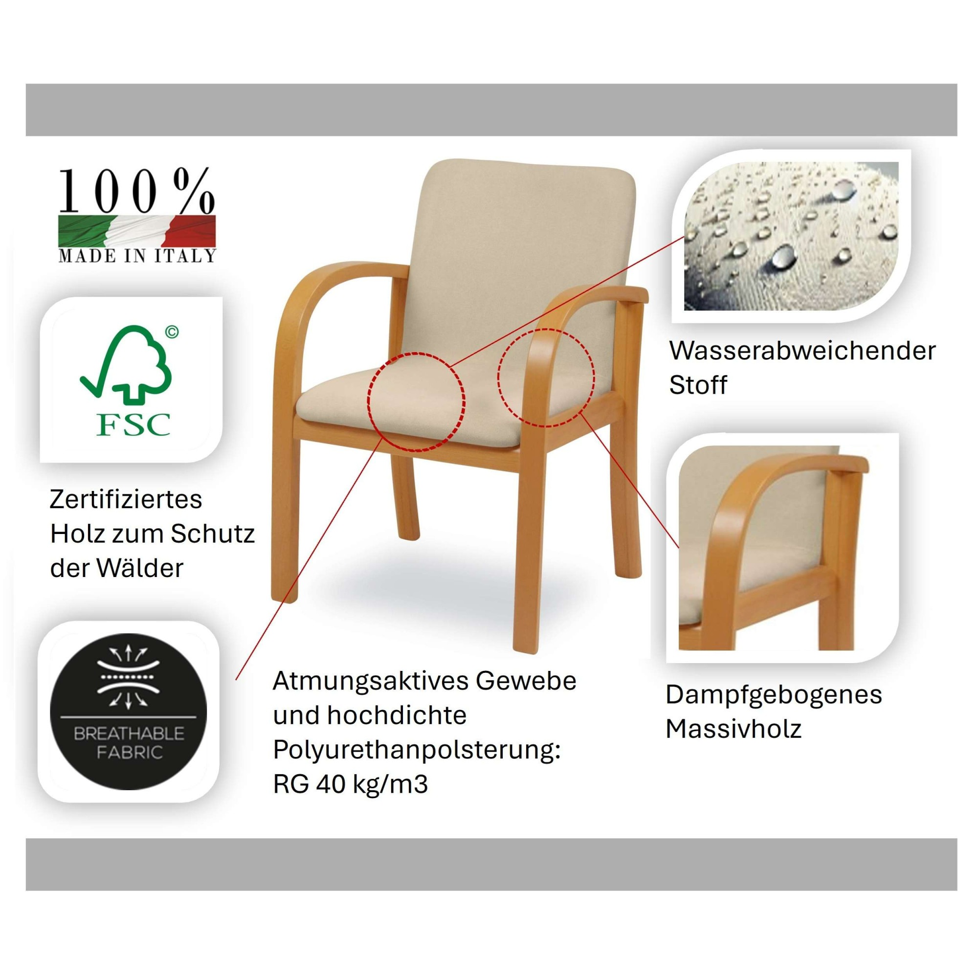 Thumbnail - Home affaire Esszimmersessel "LINA707 Esszimmerstuhl" 1 Stk. tlg. Fleckenabweisendes Gewebe, Massivholz Gestell dampfgeb...
