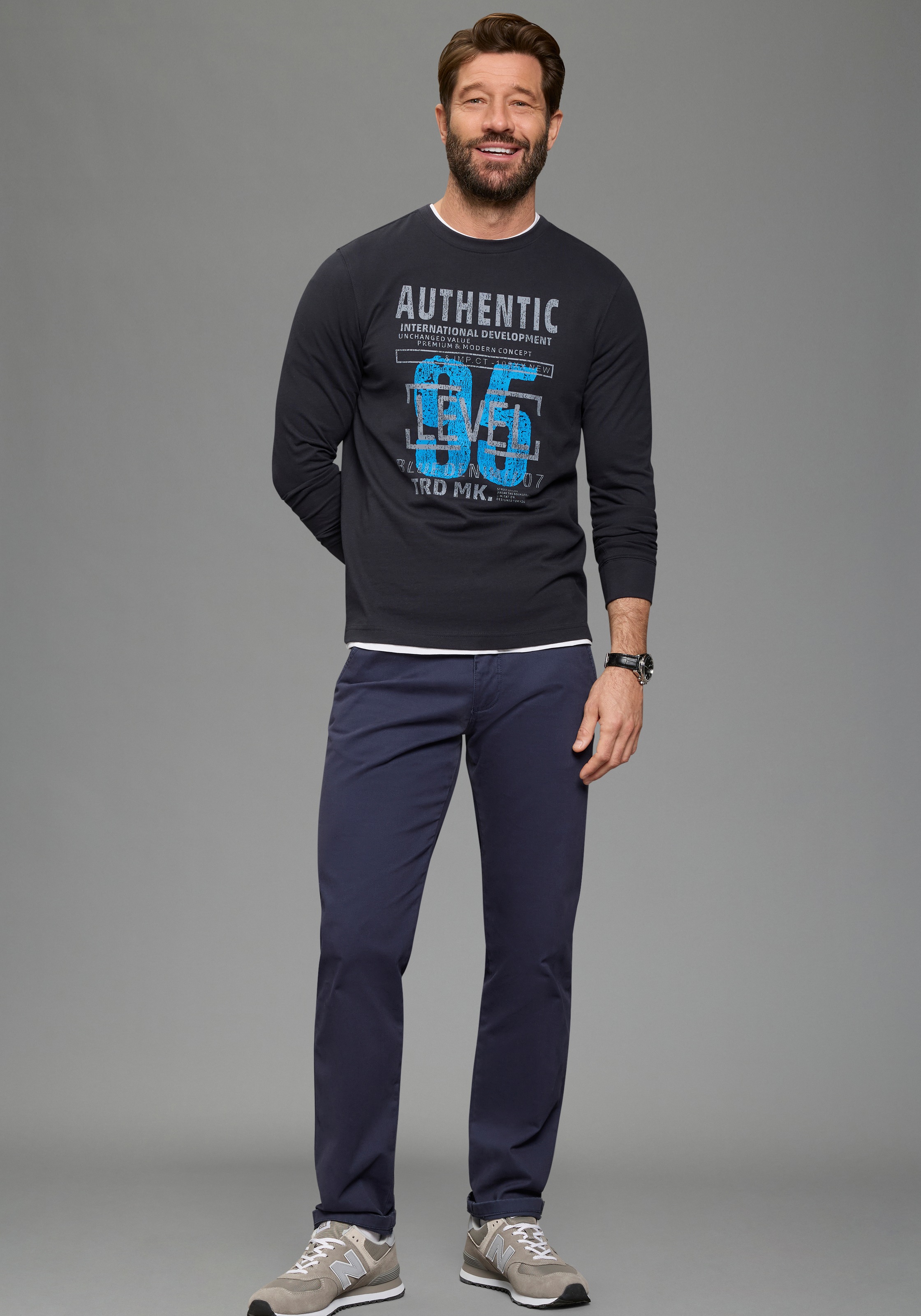 Man's World Long Sleeve Shirt Dark Blue XXL 3