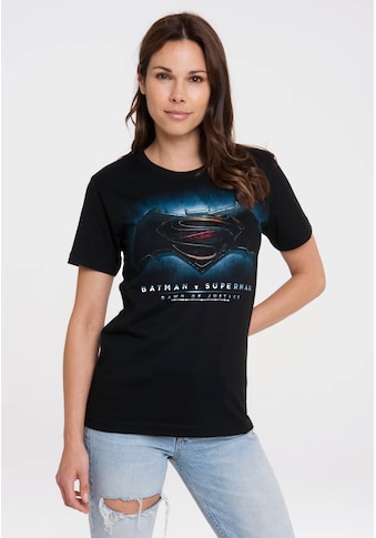 T-Shirt »Batman v Superman - Justice«, mit großem Superhelden-Print