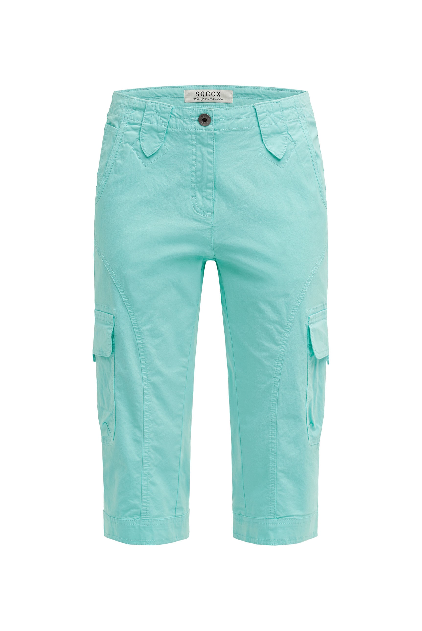 SOCCX Skaterbermudas  mit verstellbarem Knopfriegel am Hosensaum