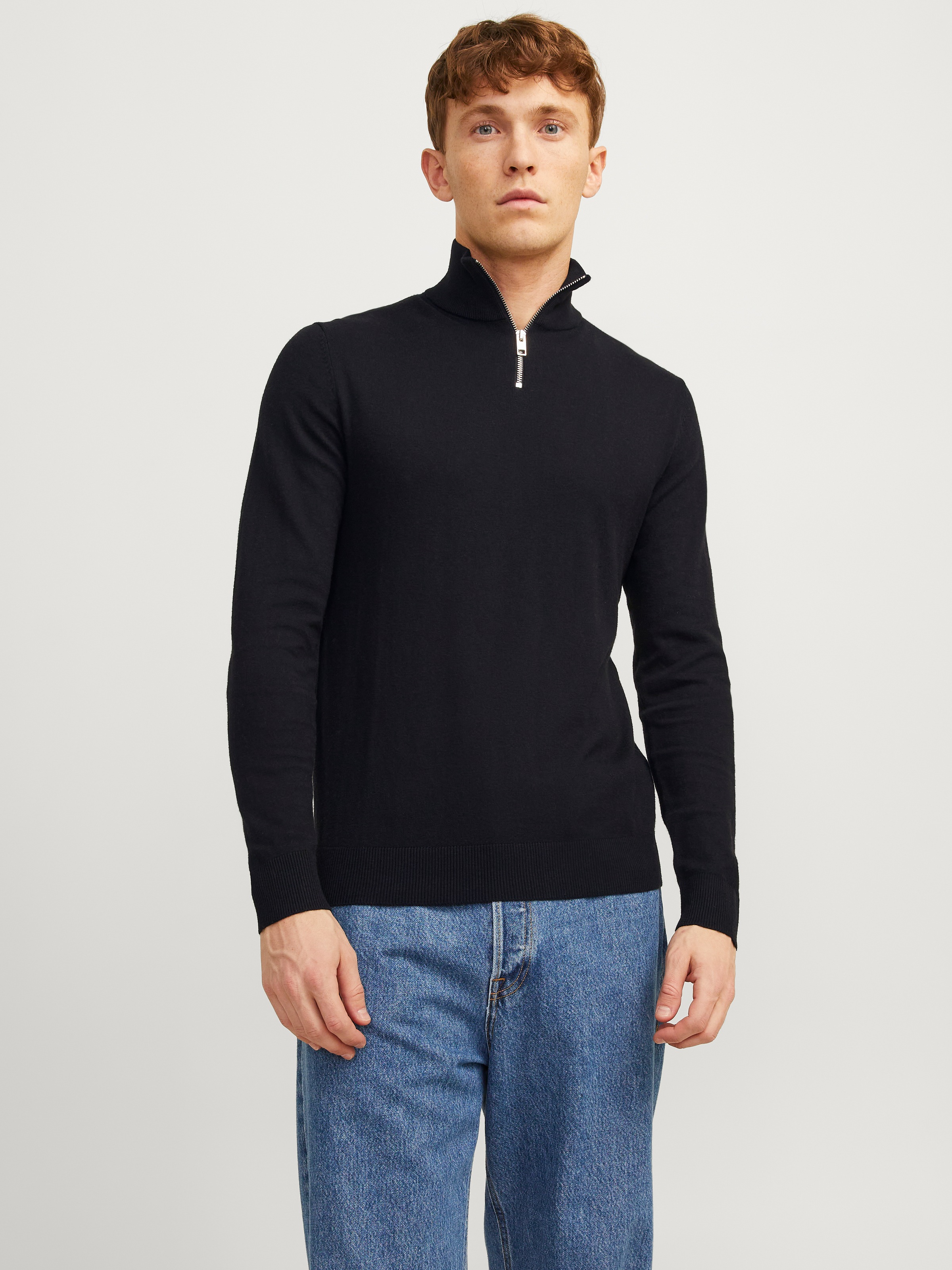 Jack & Jones Strickpullover "EMIL KNIT HALF ZIP" mit kurzem Reißverschluss günstig online kaufen