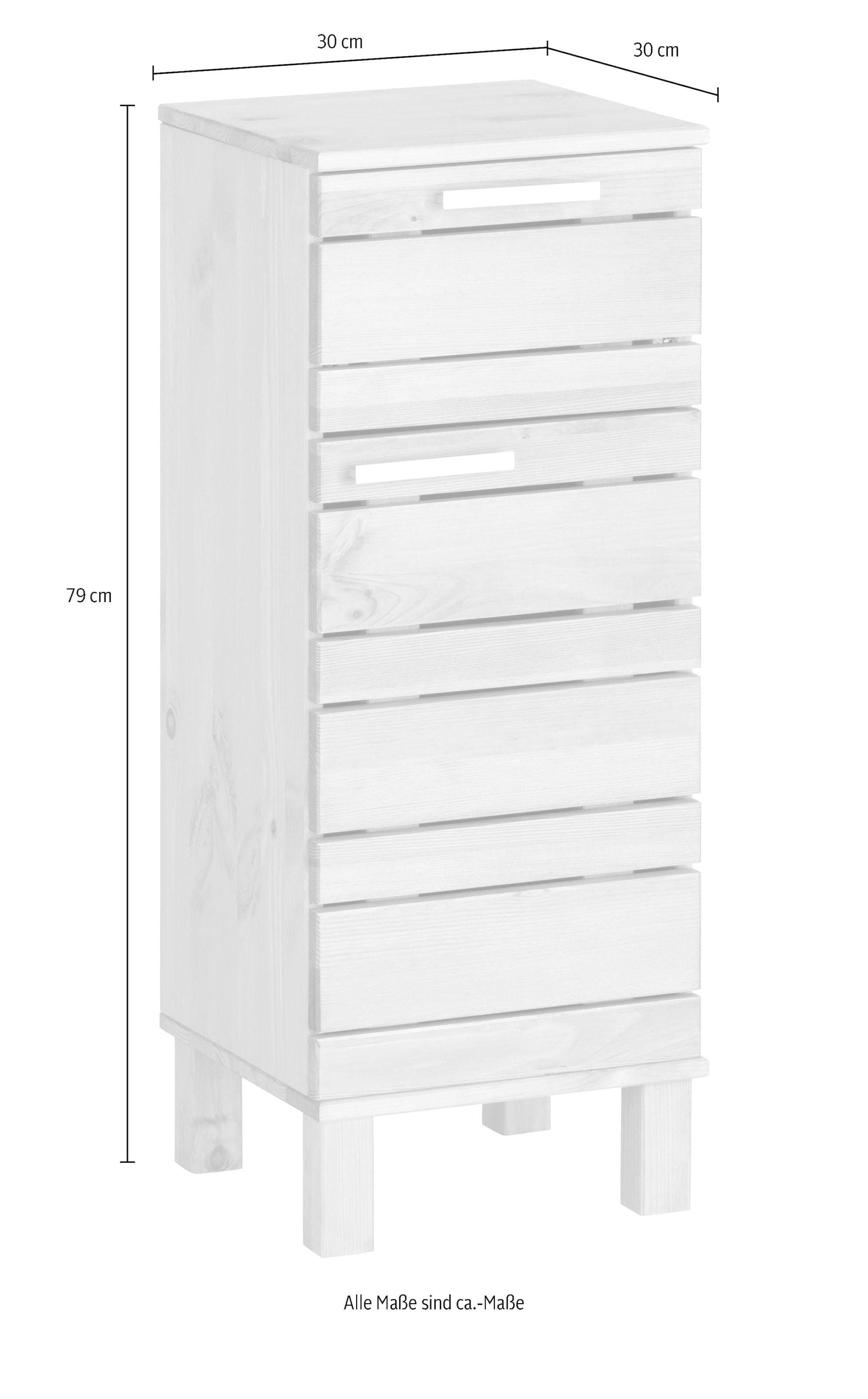 Home affaire Unterschrank »JOSIE«, Breite 30,5 cm, aus Massivholz, verstellbarer Einlegeboden