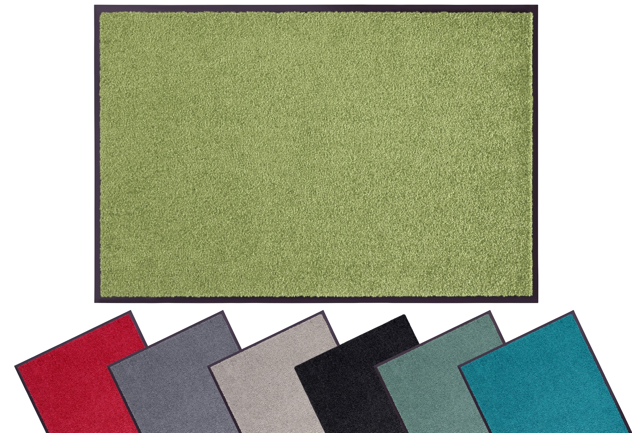 Fußmatte MY HOME, B:60cm H:7mm L:90cm, grün, Polyamid, Flur, Teppiche, "Clean & Walk", Schmutzfangmatte, Türmatte, In- und Outdoor, Teppich, Läufer,