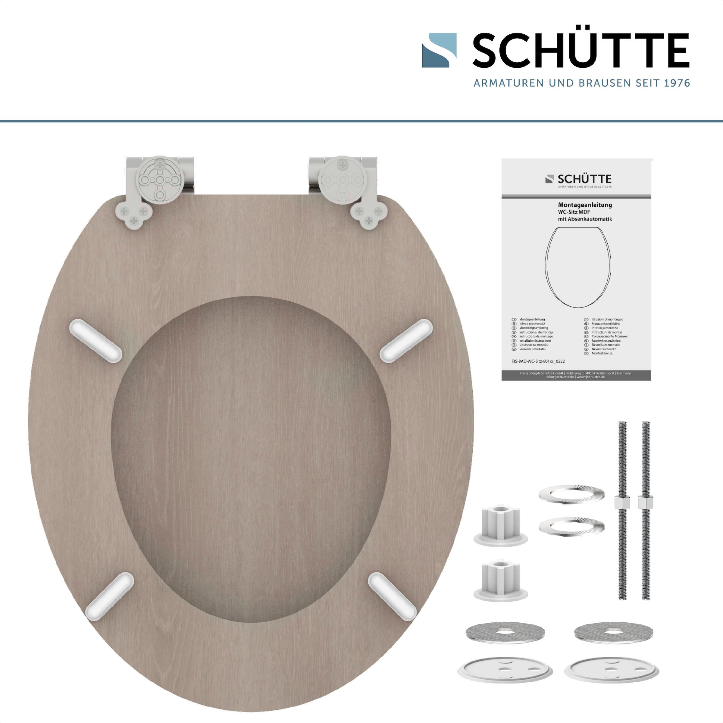 Schütte WC-Sitz »MODERN WOOD«, Toilettendeckel, mit Absenkautomatik