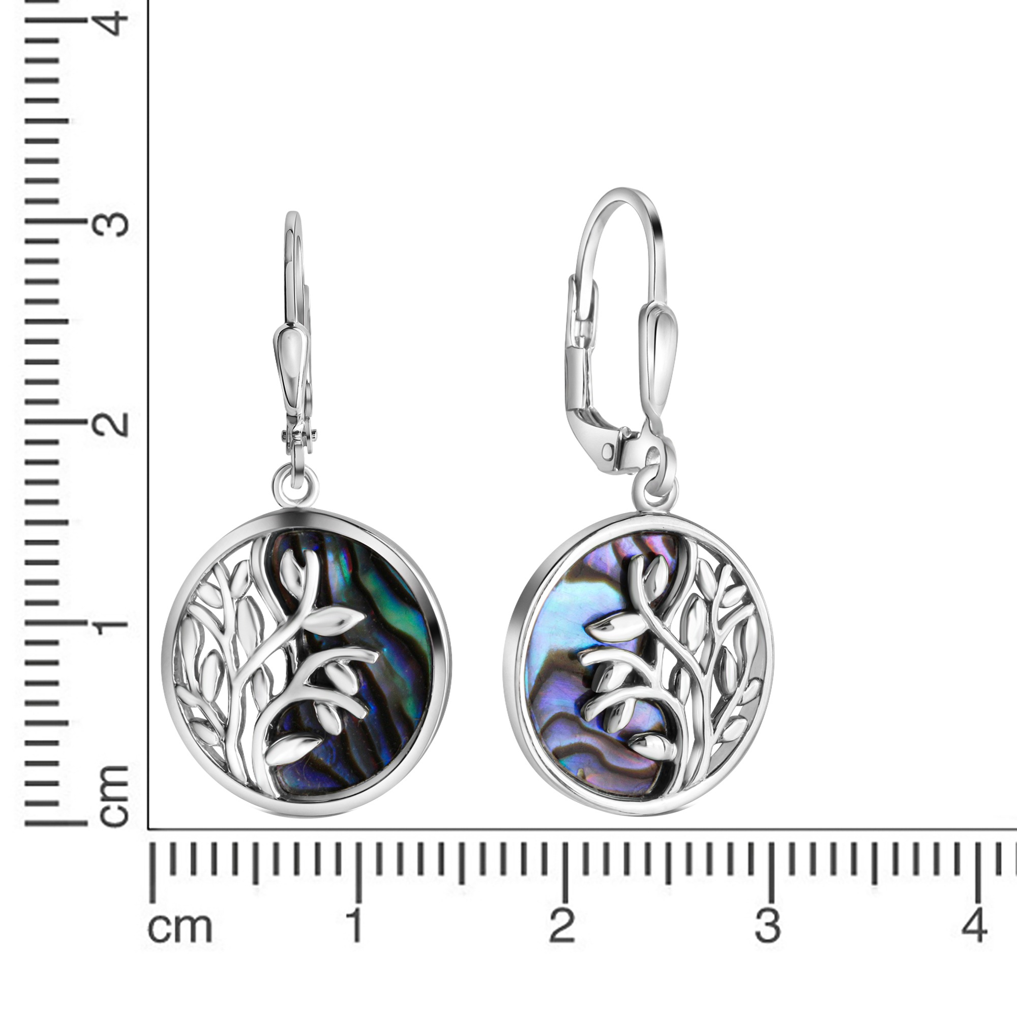 Vivance Paar Ohrhänger »925-Sterling Silber rhodiniert Abalone«
