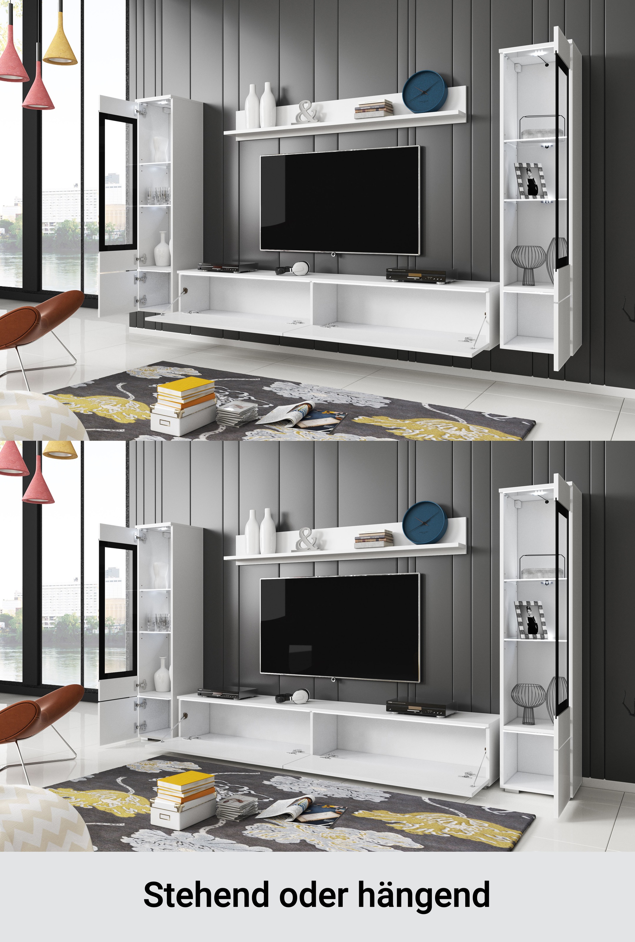 INOSIGN Wohnwand "VERA II" Komplett-Set, 4 Stk. tlg. günstig online kaufen