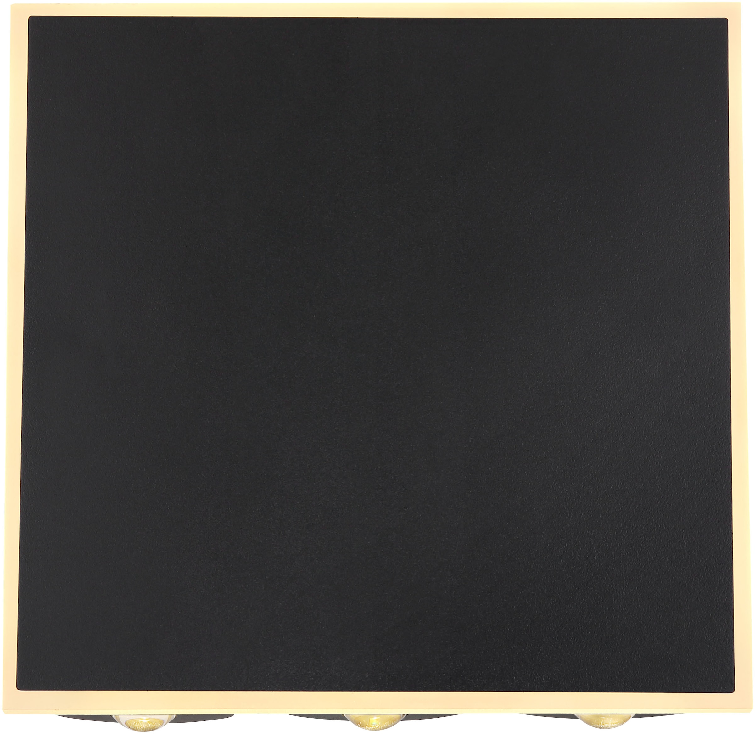 GLOBO LIGHTING LED Wandleuchte »SAIDY«, Leuchtmittel LED-Modul | LED fest integriert, Wandlampe/Metall/schwarz/3000K/Flur/Wohnzimmer/ BxH: 220x220mm