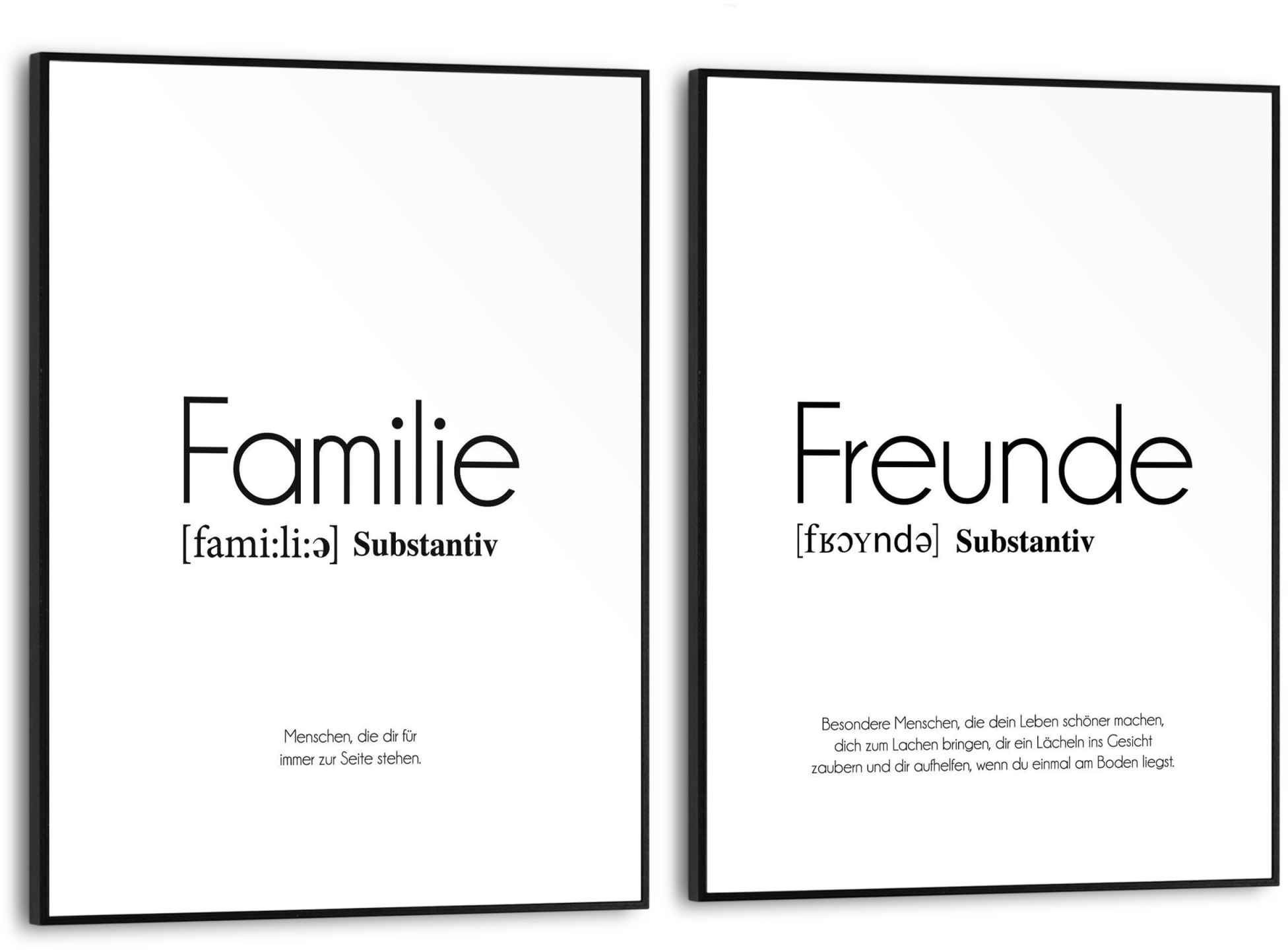 Reinders! Wandbild »Familie Text - - (2 St.) bestellen Modern Freunde«, BAUR 