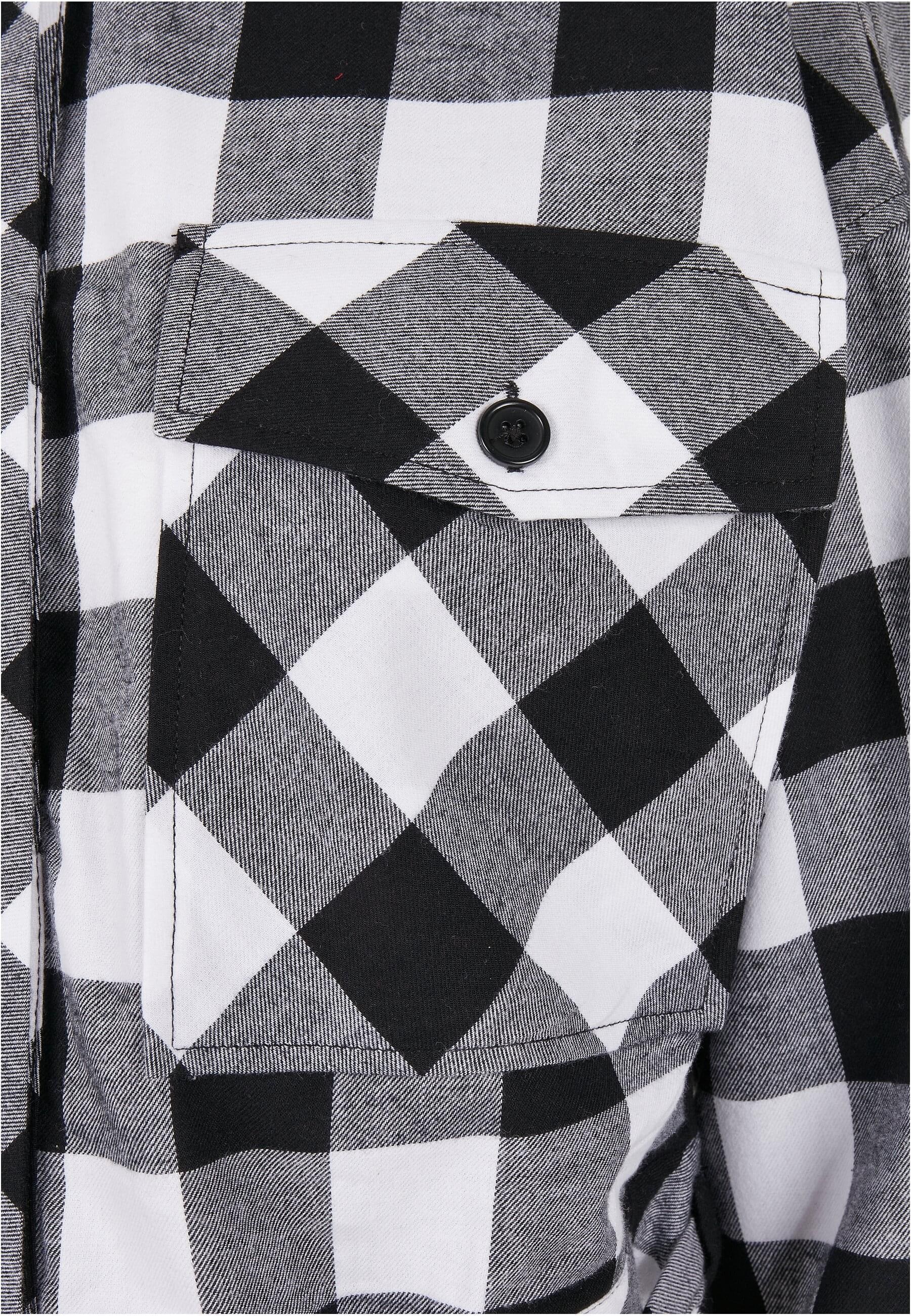 URBAN CLASSICS Langarmhemd »Damen Ladies Short Oversized Check Shirt«, (1 tlg.)