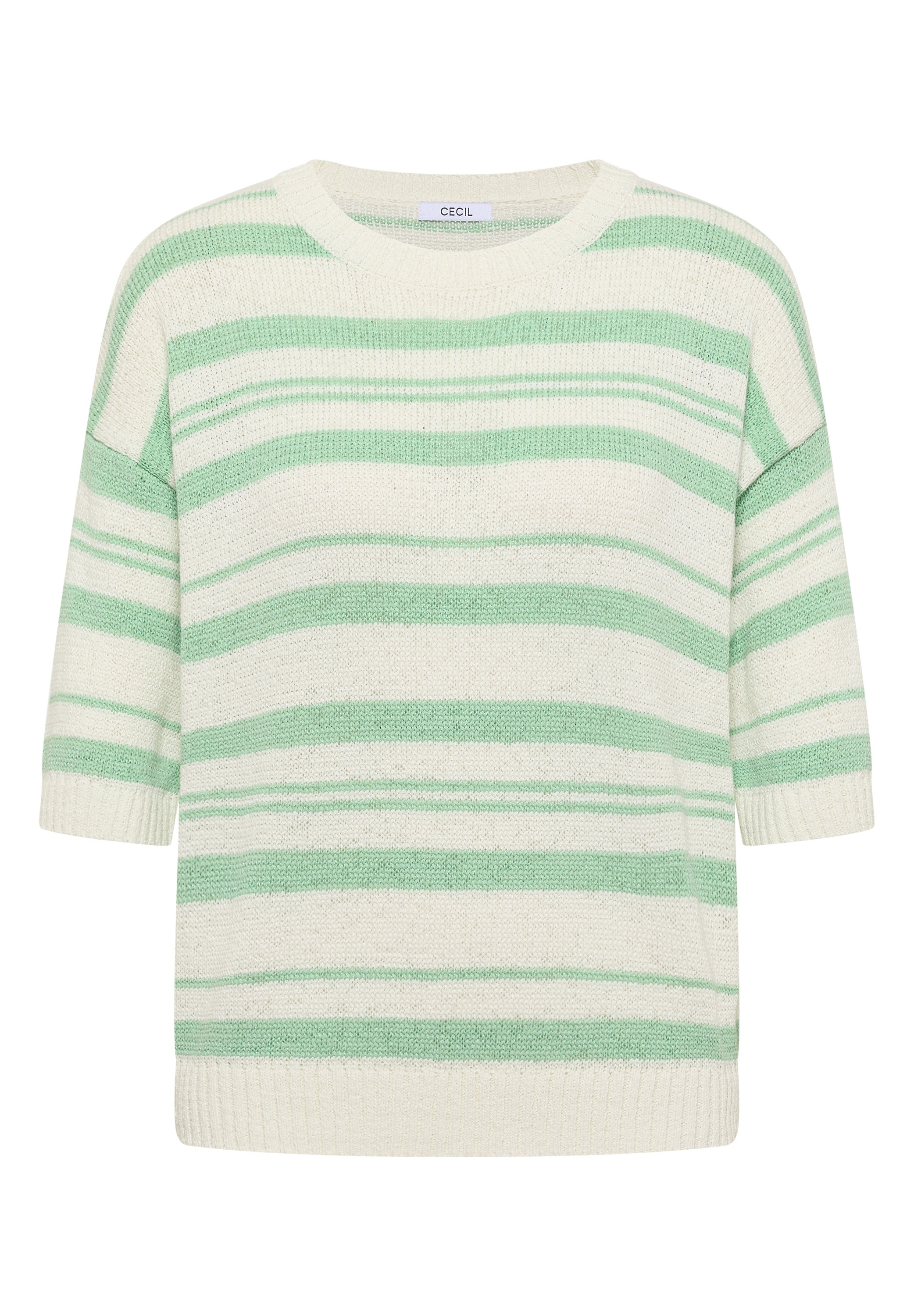 Cecil Kurzarmpullover im Streifendesign