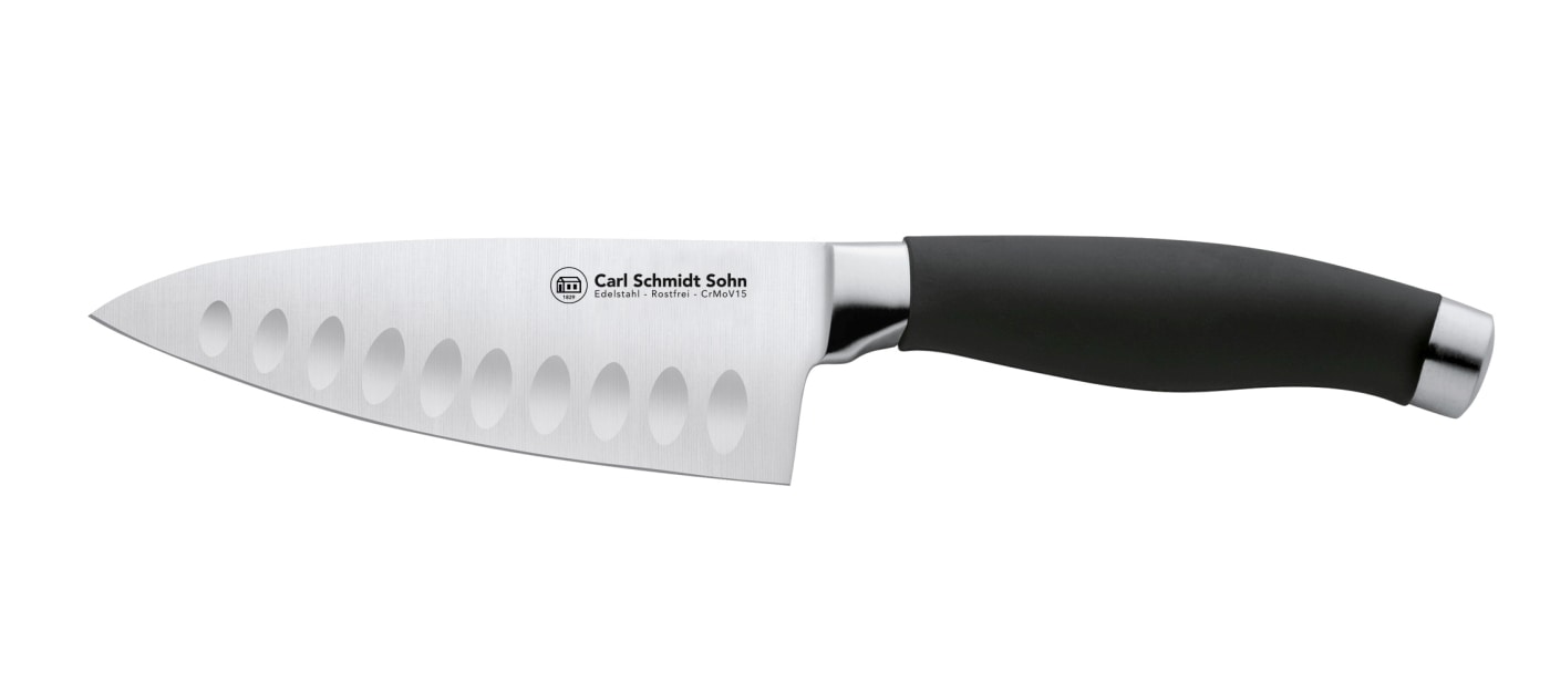 Carl Schmidt Sohn Santokumesser "SHIKOKU, 13 cm, Edelstahl rostfrei" mit Kullenschliff