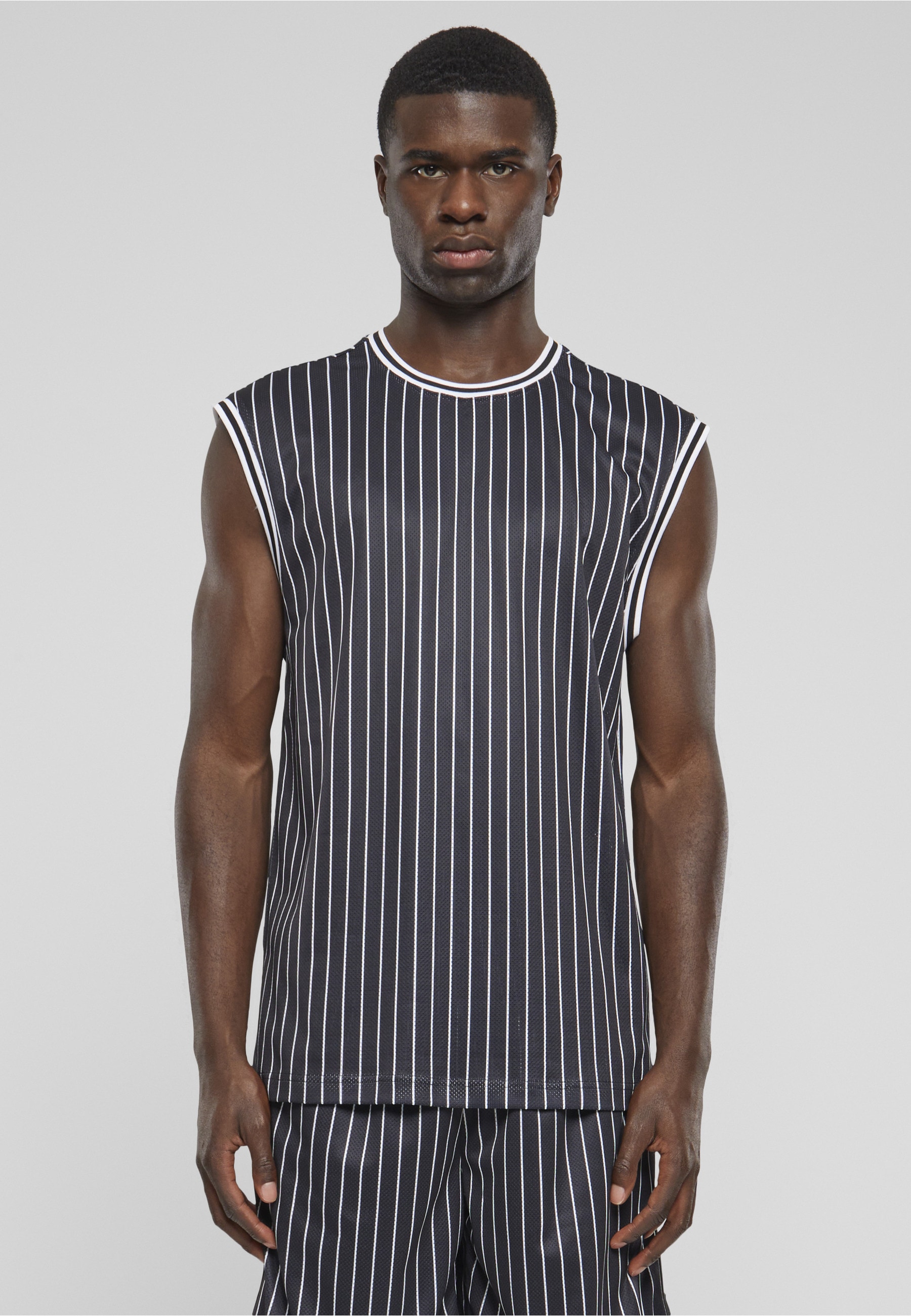 URBAN CLASSICS Tanktop »Urban Classics Striped Mesh Tanktop« 1 Stk.