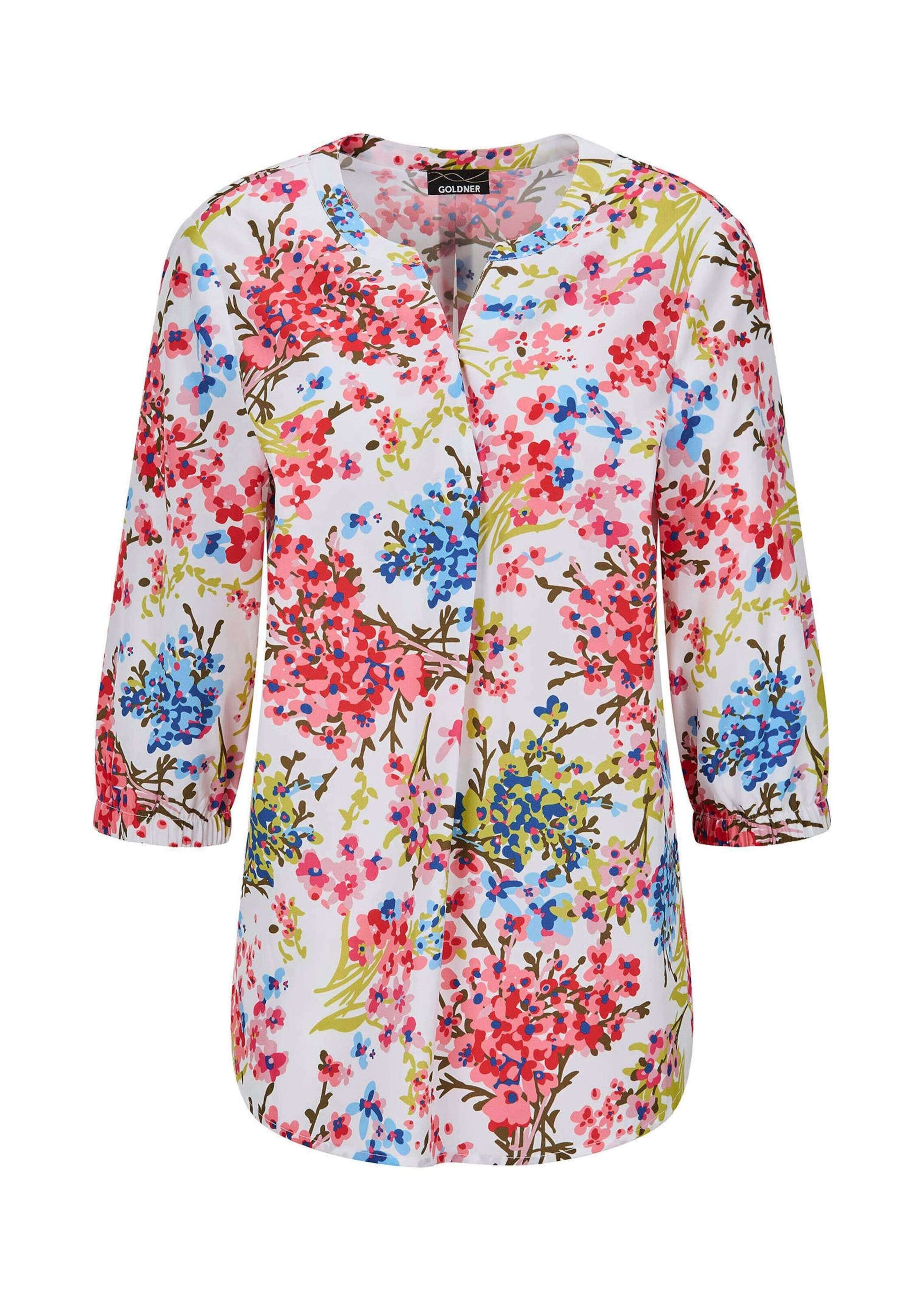 GOLDNER Tunika "Schlupfbluse mit floralem Muster" Schlitze an der Seitennah günstig online kaufen