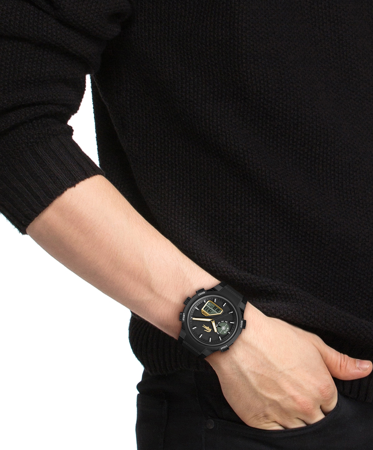Lacoste Quarzuhr »LC33« Quarzuhr, Armbanduhr, Herrenuhr, Silikonarmband, analog, digital, Tag